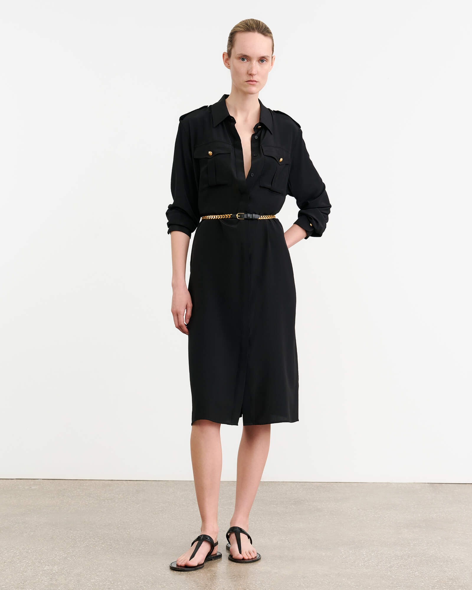 ADELAIDE SILK SHIRT DRESS - 2