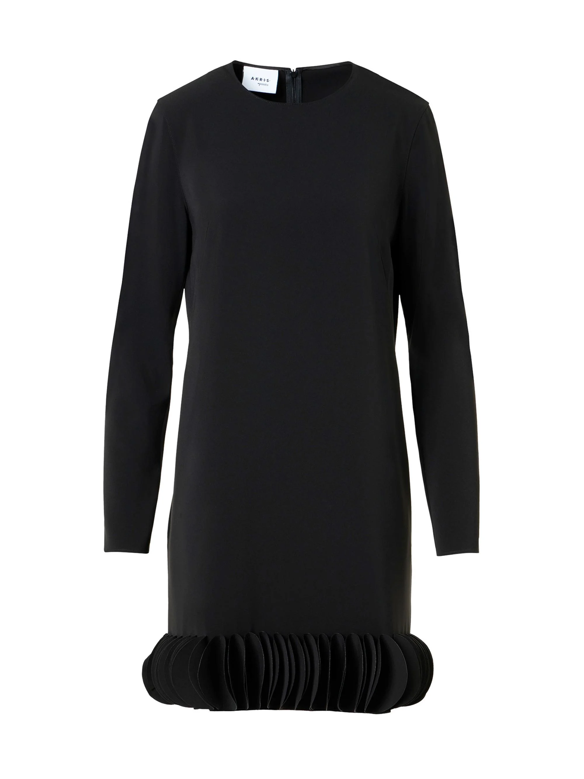 Women's Lasercut Crêpe Minidress - Black - 1