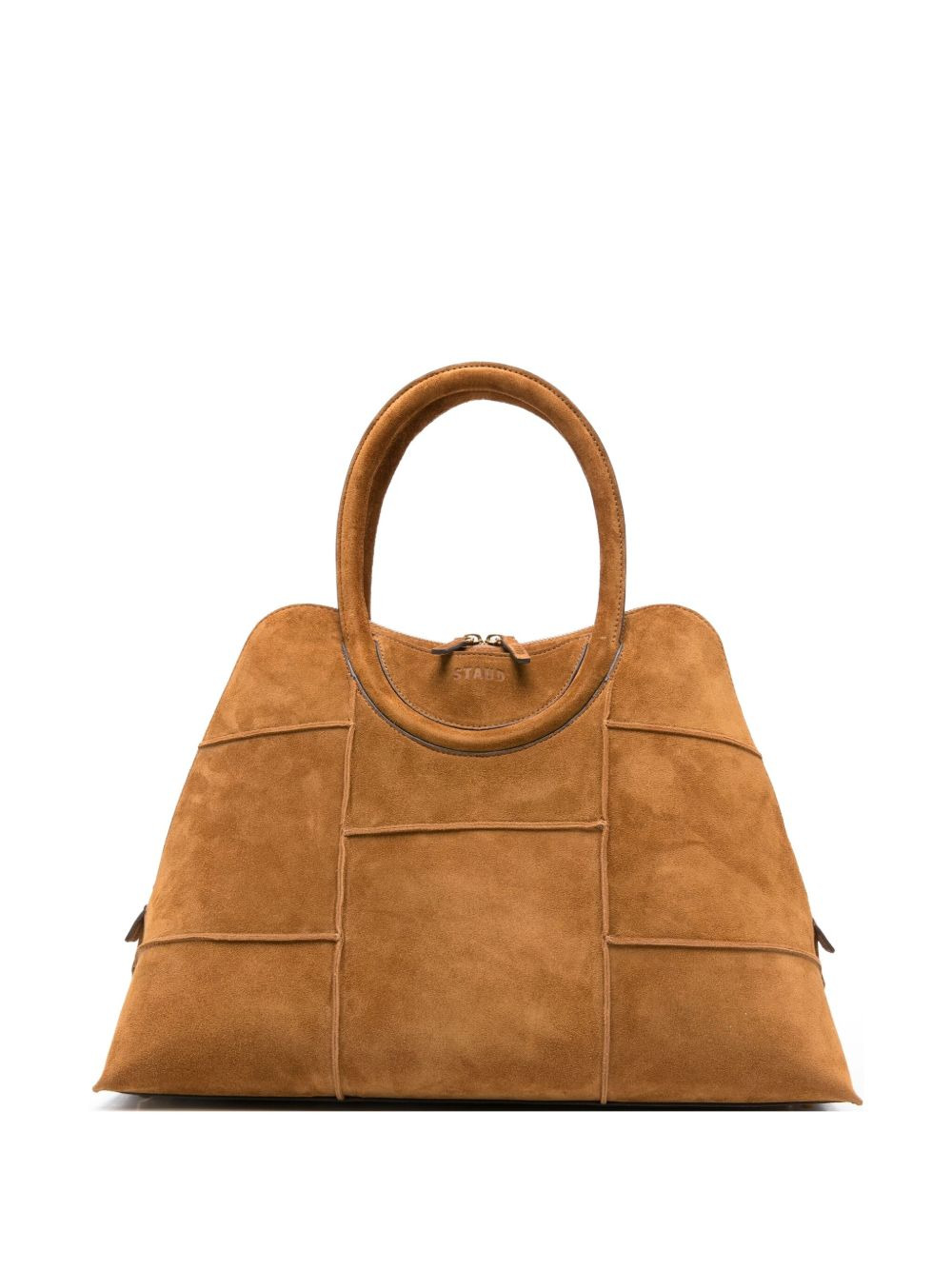 suede panelled tote bag - 1