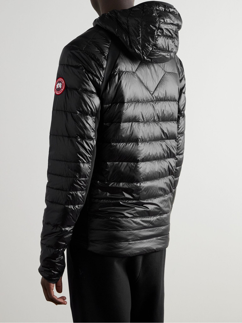 Hybridge Lite Slim-Fit Quilted Shell Hooded Down Jacket Black 3