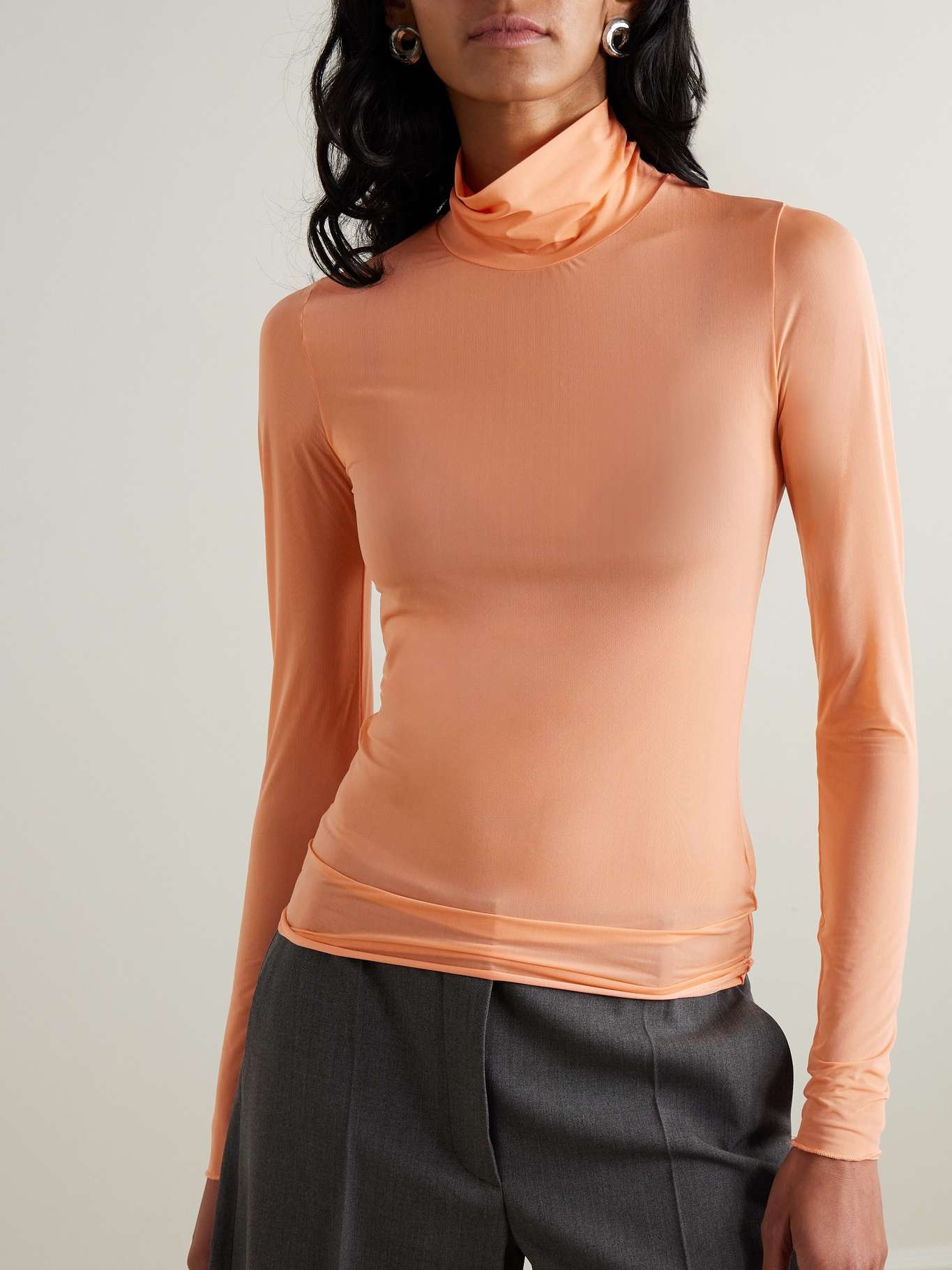 Mesh turtleneck top - 3