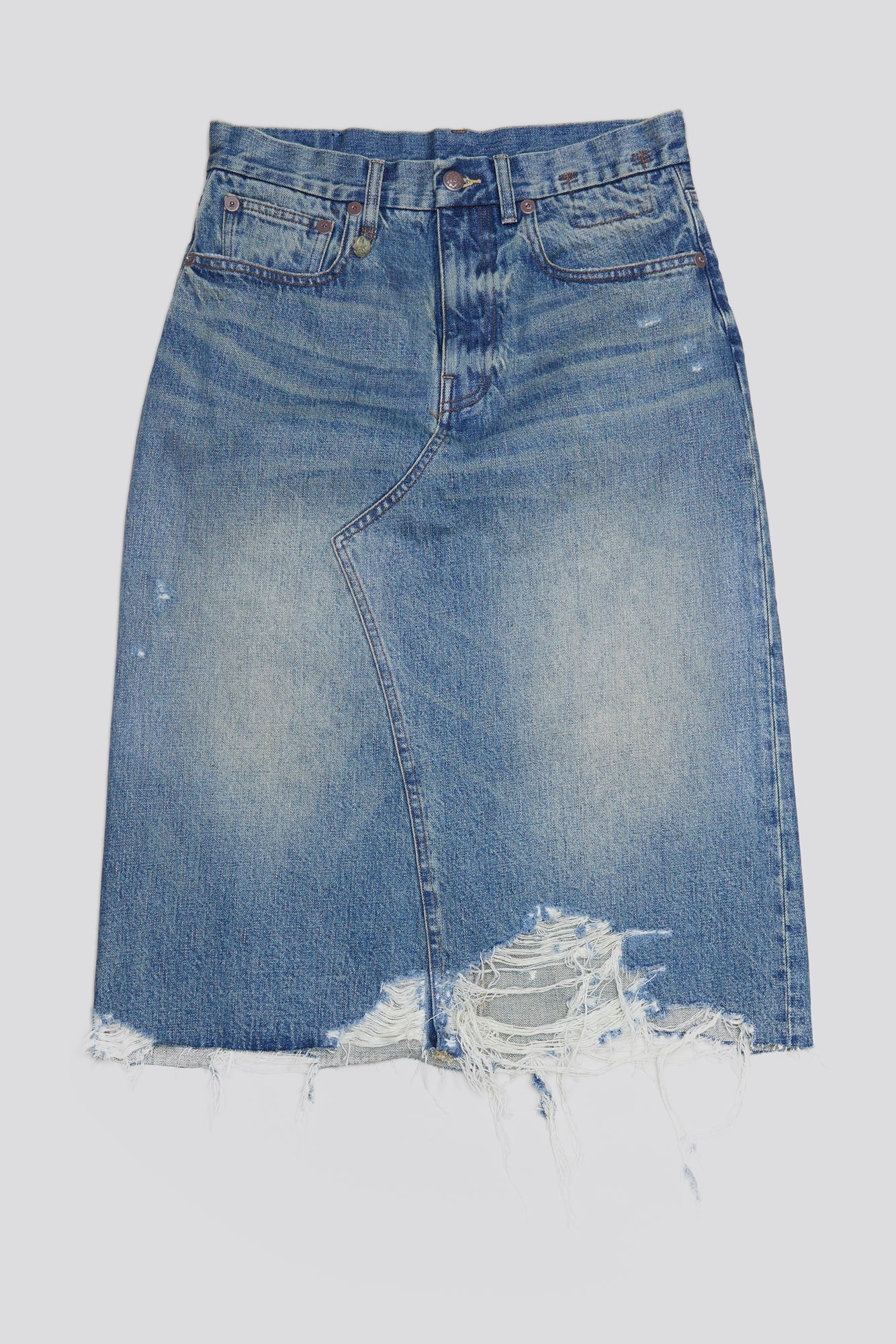 スカート R13 Women Skirts R13WD100D216B Blue Flared jean skirt - Blue | Benetton