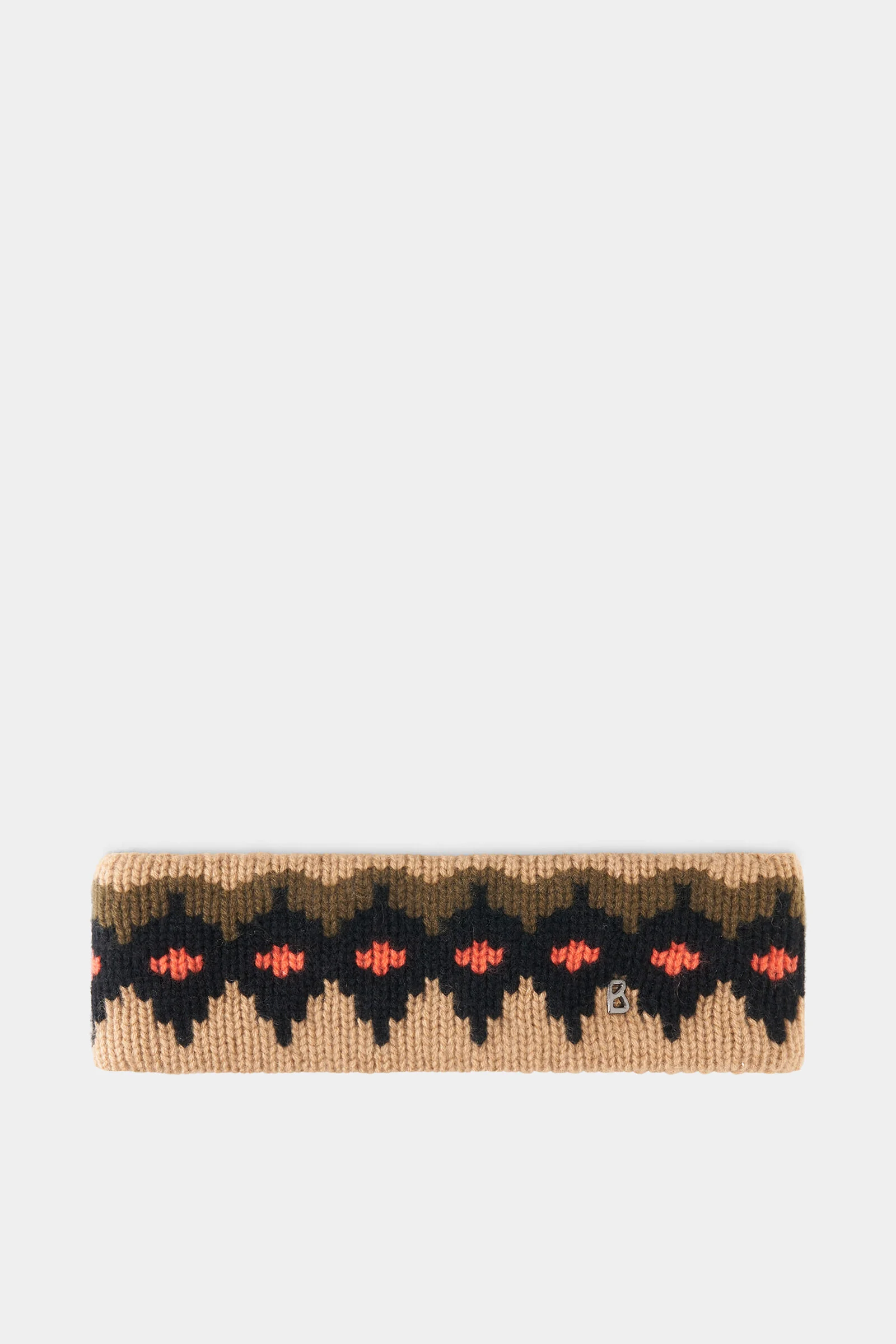 Loca Cashmere Headband in Camel/Olive/Black - 1