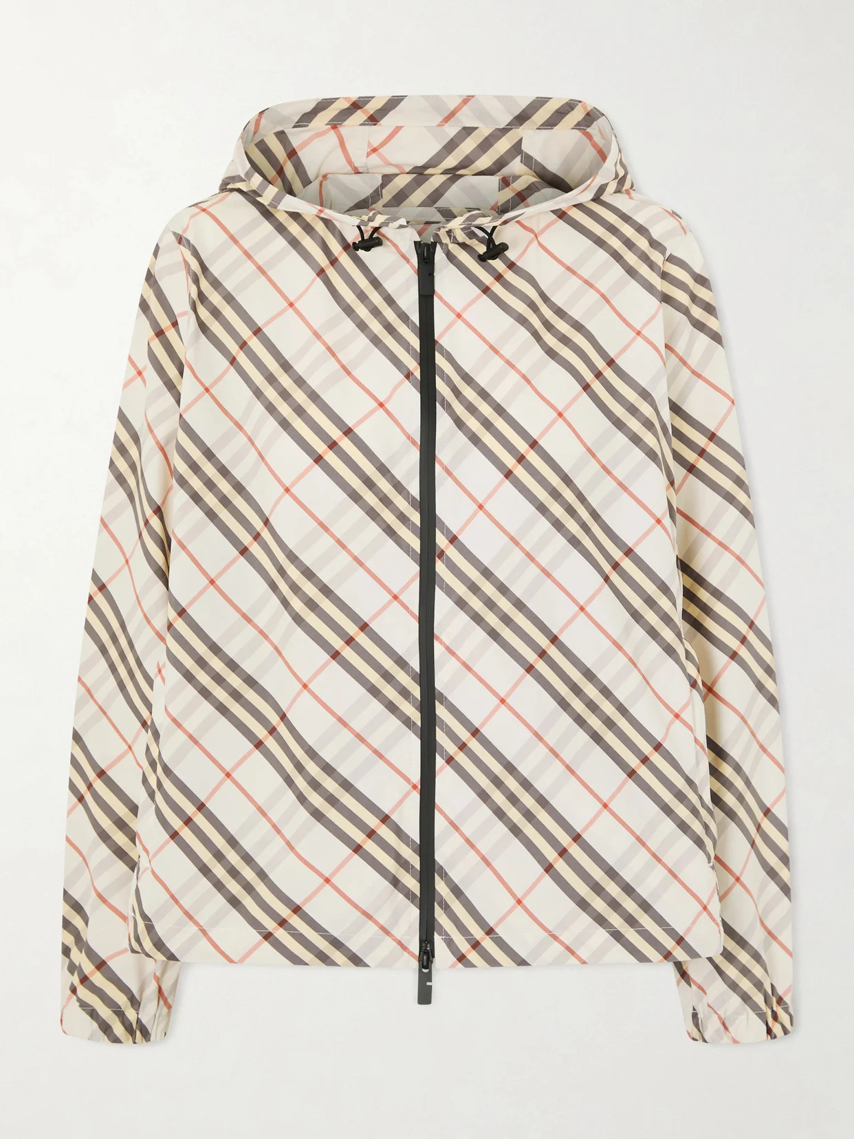Checked Hooded Shell Jacket - 1