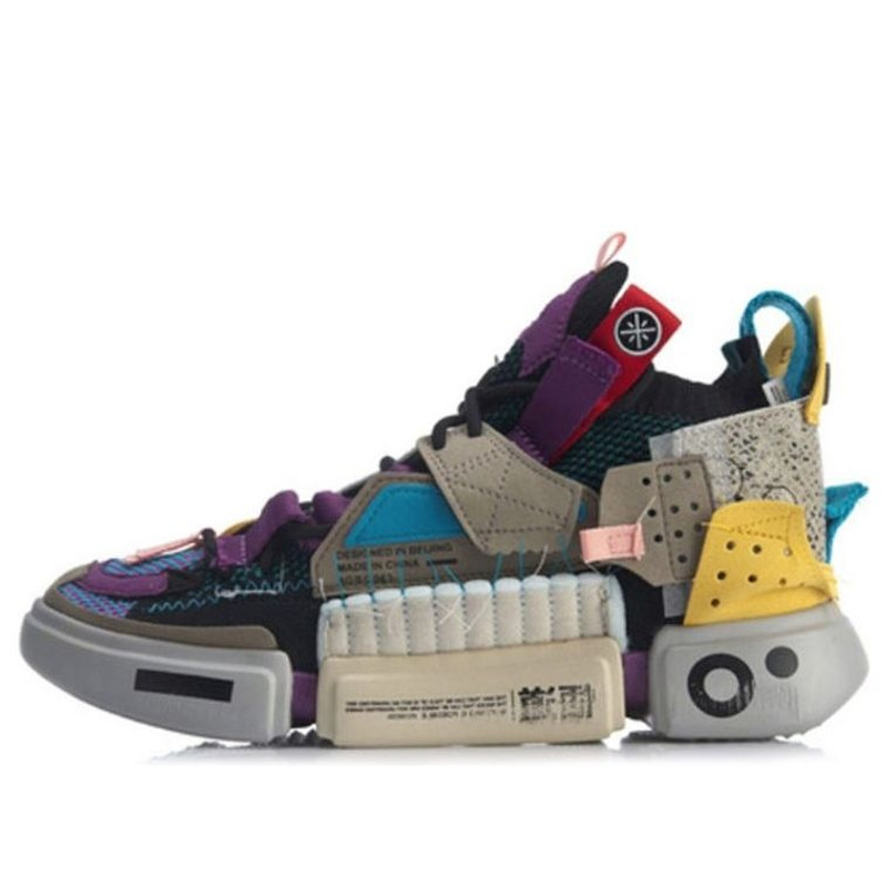 (WMNS) Li-Ning Ace Low 'Multicolor Grey' AGBQ066-1 - 1