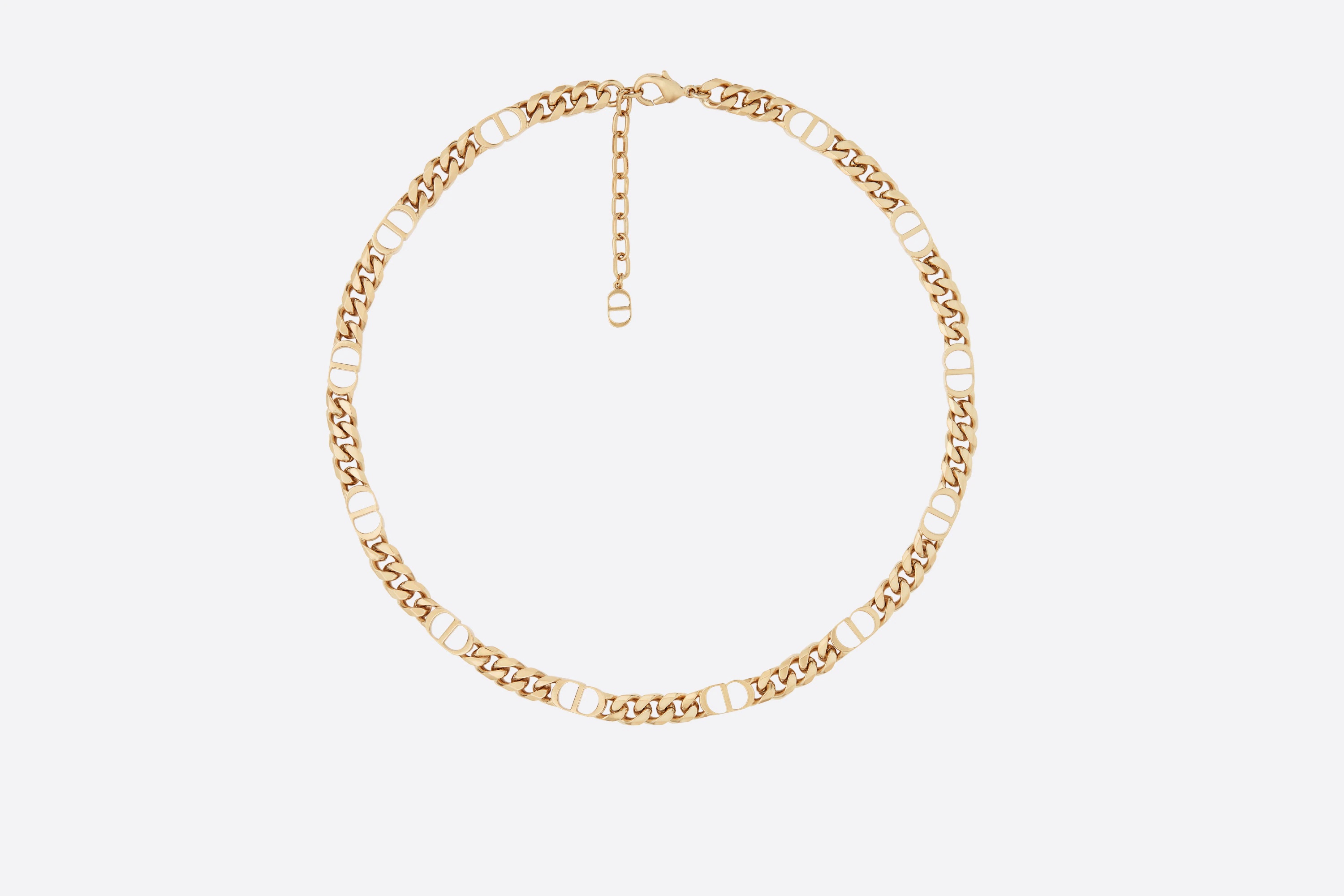 CD Icon Thin Chain Link Necklace - 2