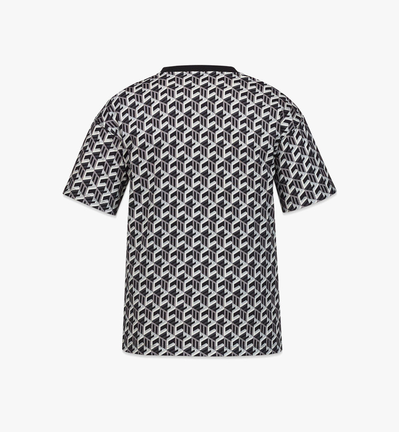 Women’s Cubic Monogram Print T-Shirt in Organic Cotton 3