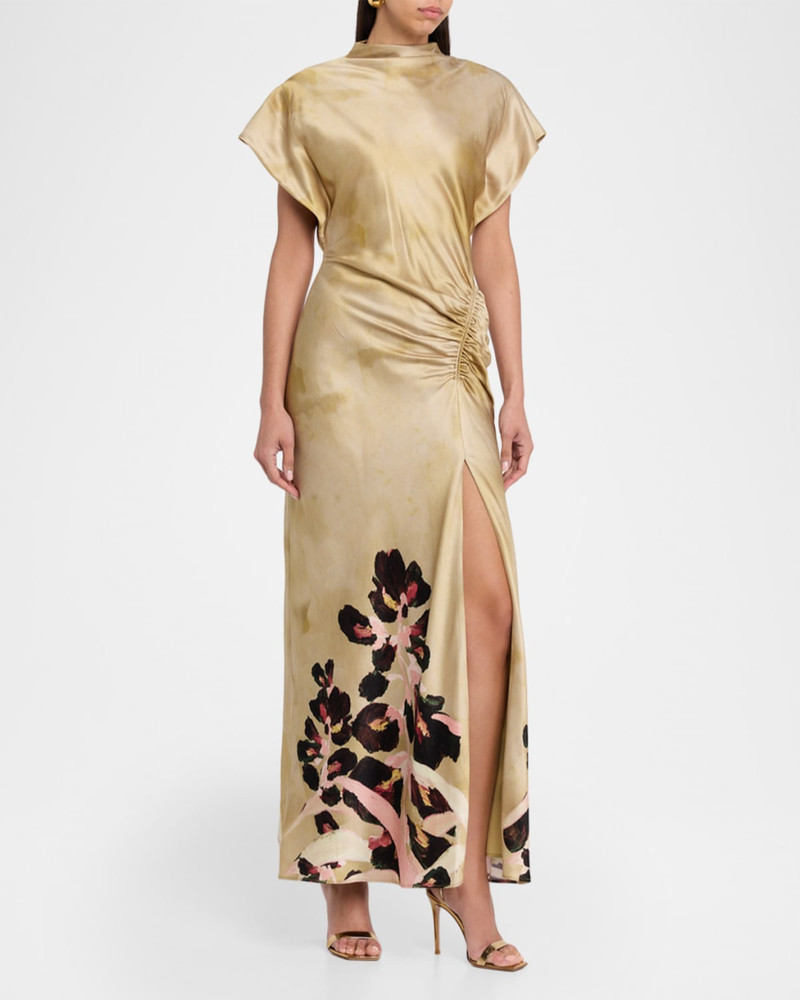 Beckford Printed Satin Maxi Dress 4