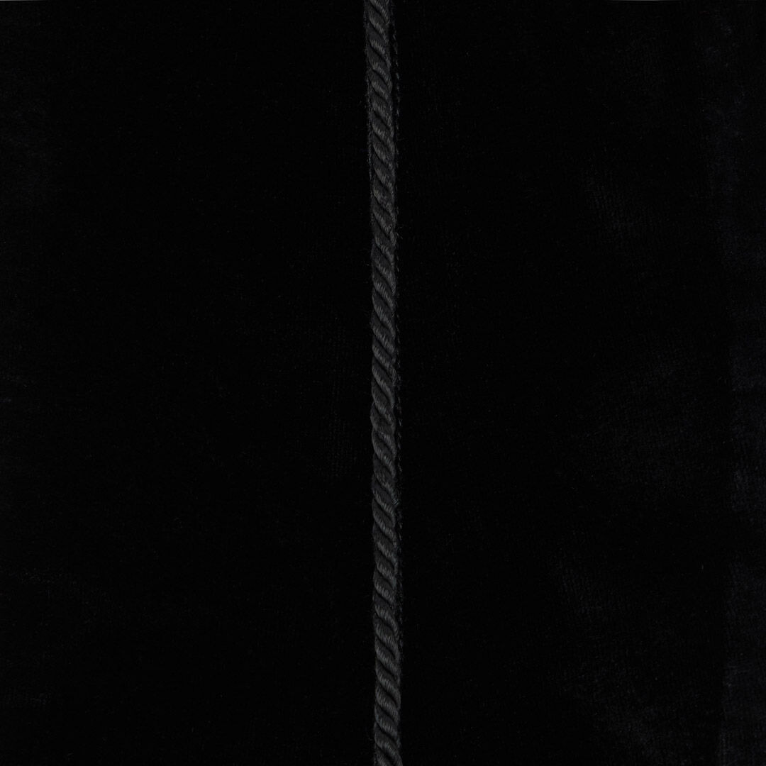 Black Velvet Corset Belt With Tassels - 4