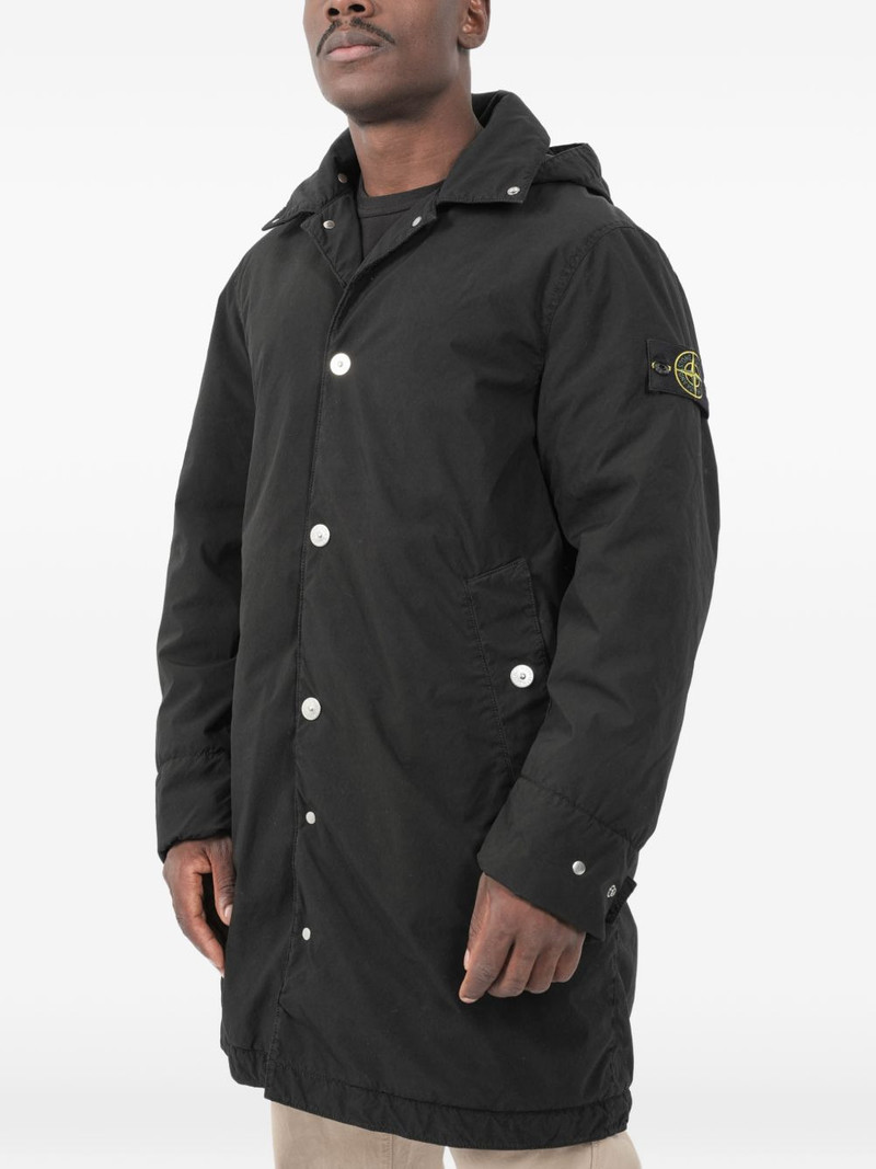 Stone Island buttoned hooded coat outlook
