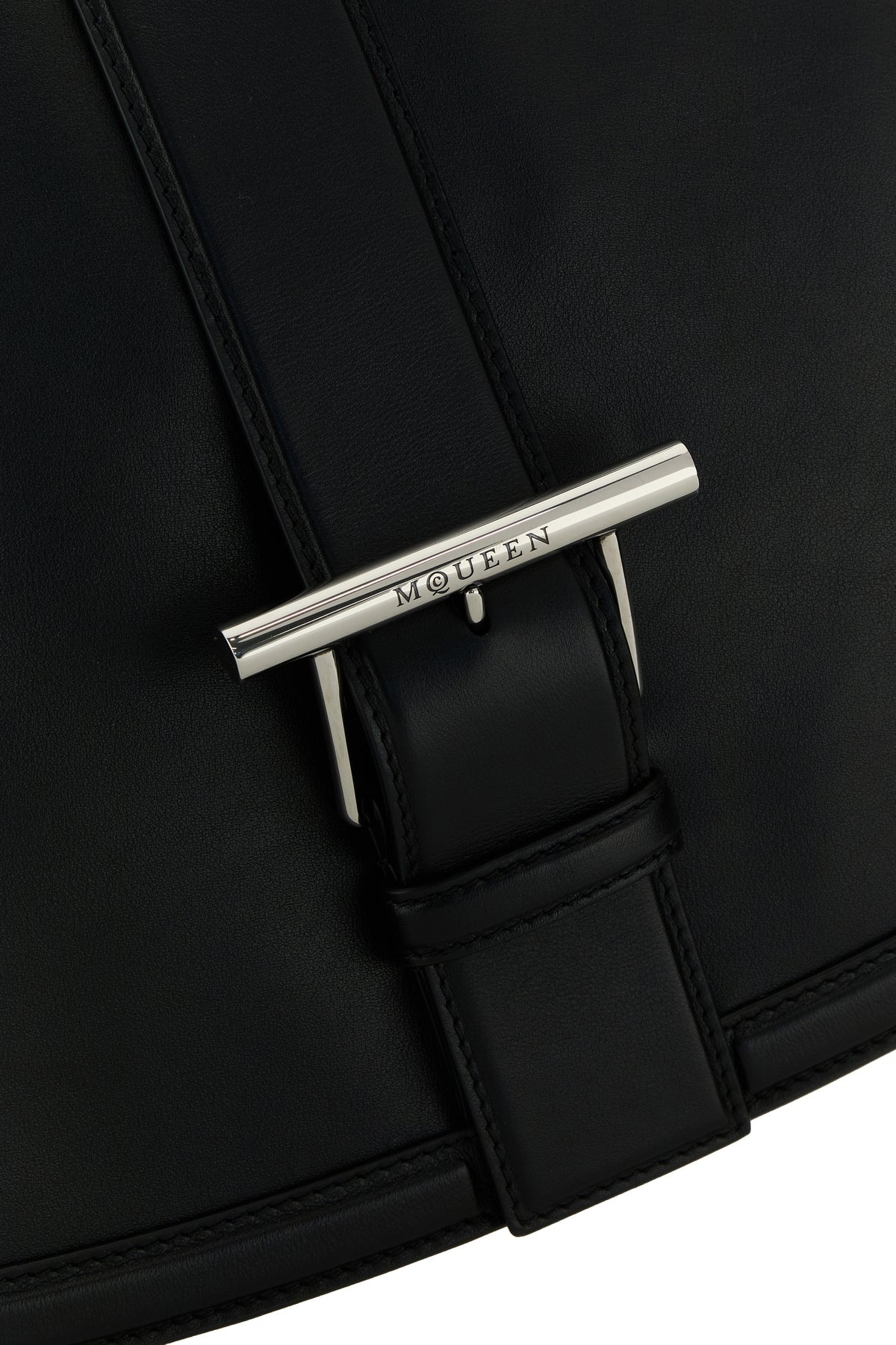 Black leather maxi Satchel shoulder bag - 4
