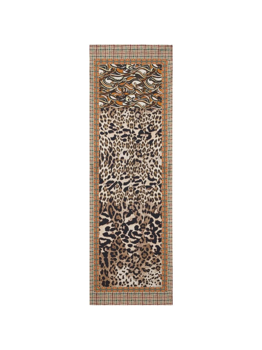 Aloewon leopard-print geometric scarf - 1