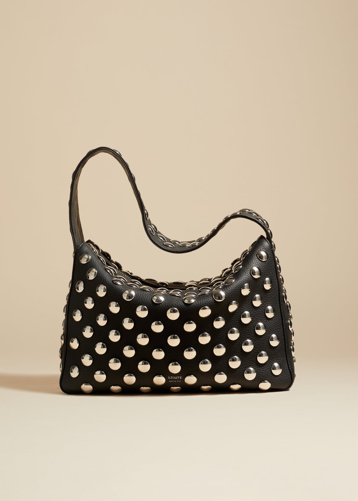 The Elena Bag in Black Leather with Studs - 1