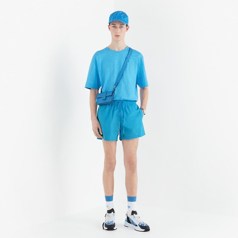 Light blue Lycra® shorts - 4