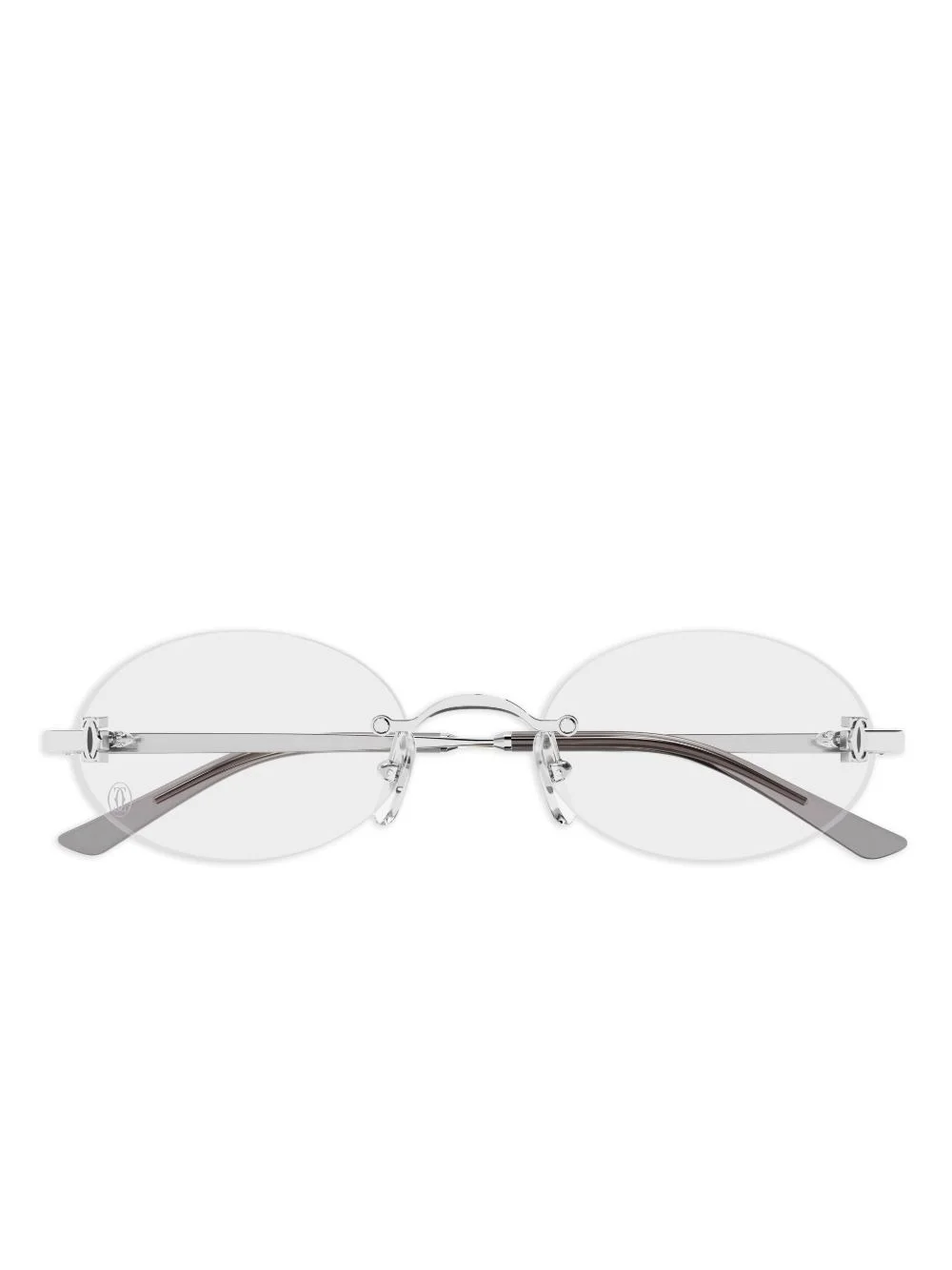 oval-frame glasses - 1