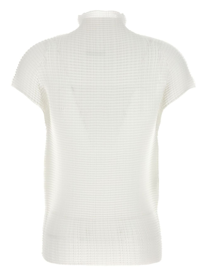 ISSEY MIYAKE Wooly pleated high-neck top outlook