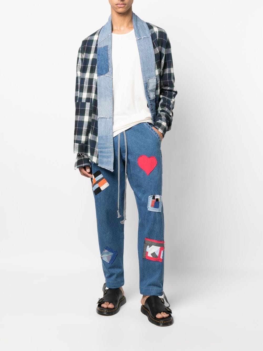patch-detail loose-fit jeans - 2