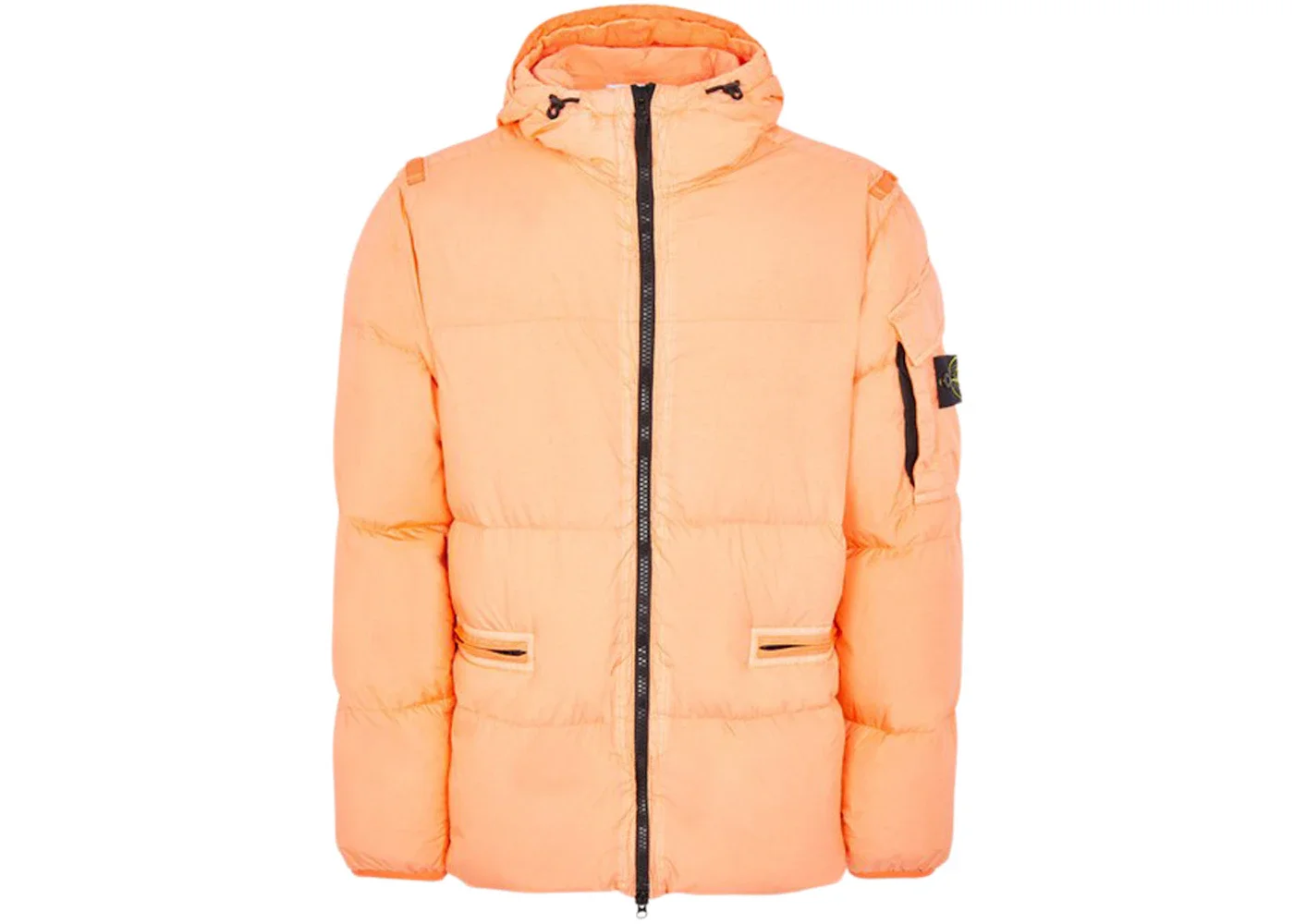 Stone Island 40223 Garment Dyed Crinkle Reps R-NY Down Jacket Peach - 1