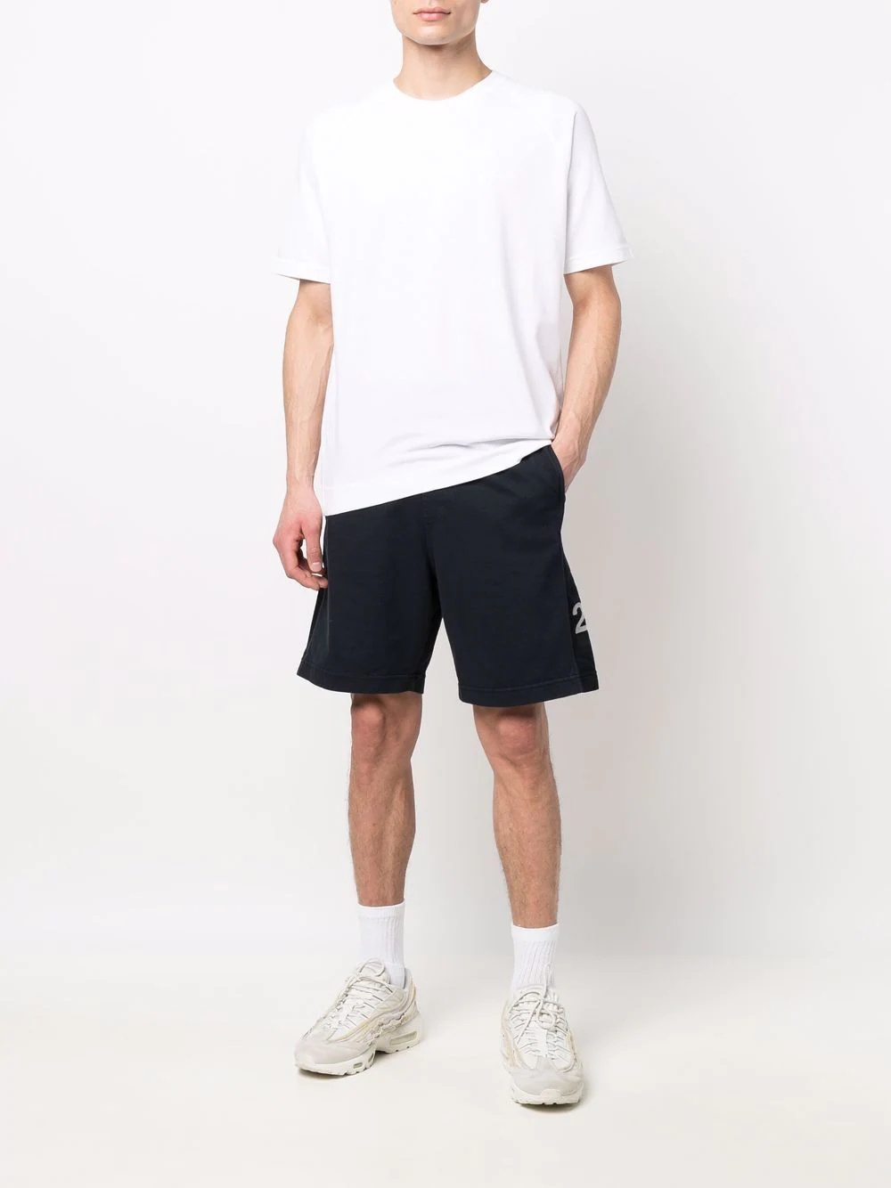 fleece logo patch track shorts - 2