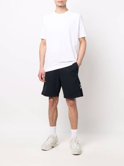 Stone Island fleece logo patch track shorts outlook