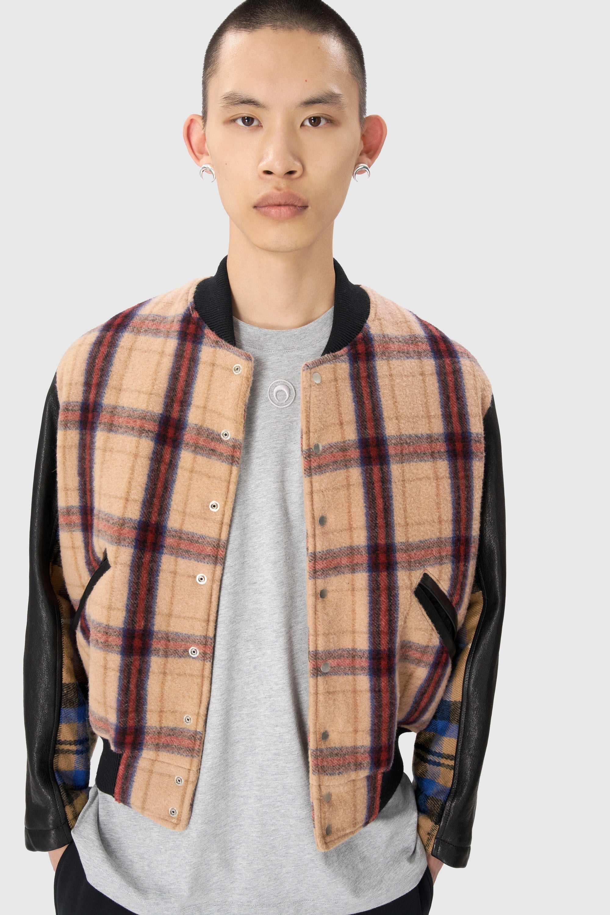 Regenerated Tartan Scarves Bomber Jacket - 3