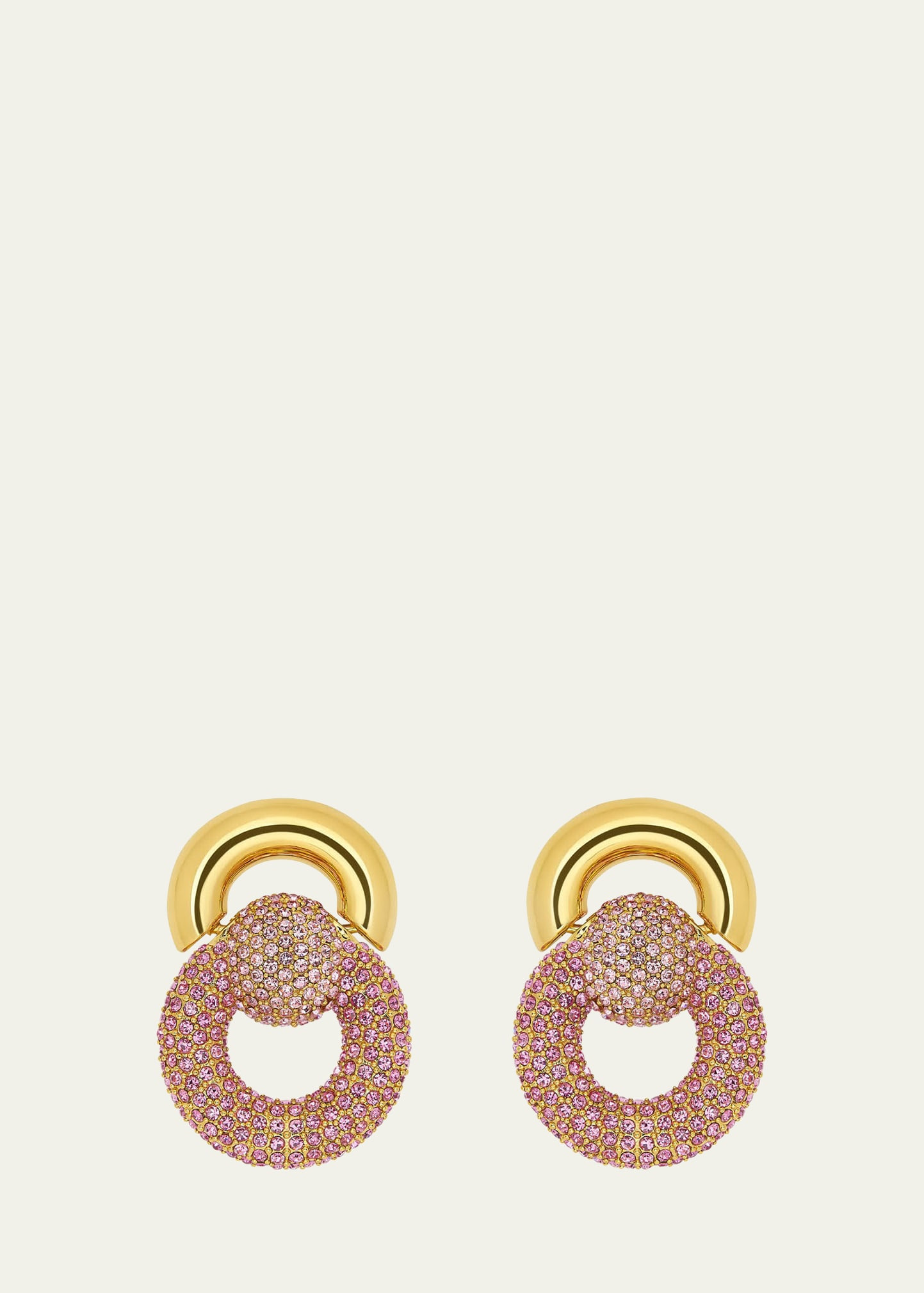 Rhinestone Drop Earrings - 1