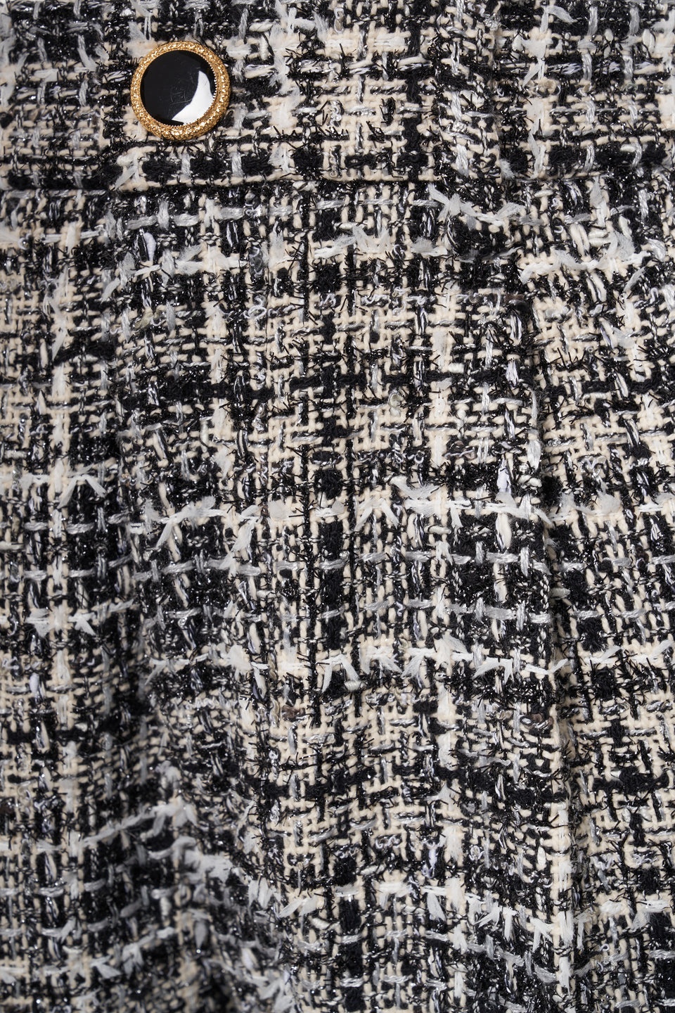 CHECKED LUREX TWEED TROUSERS - 3