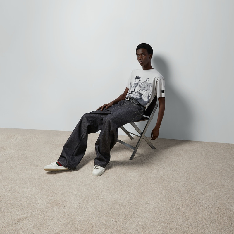 GUCCI Cotton jersey printed T-shirt outlook