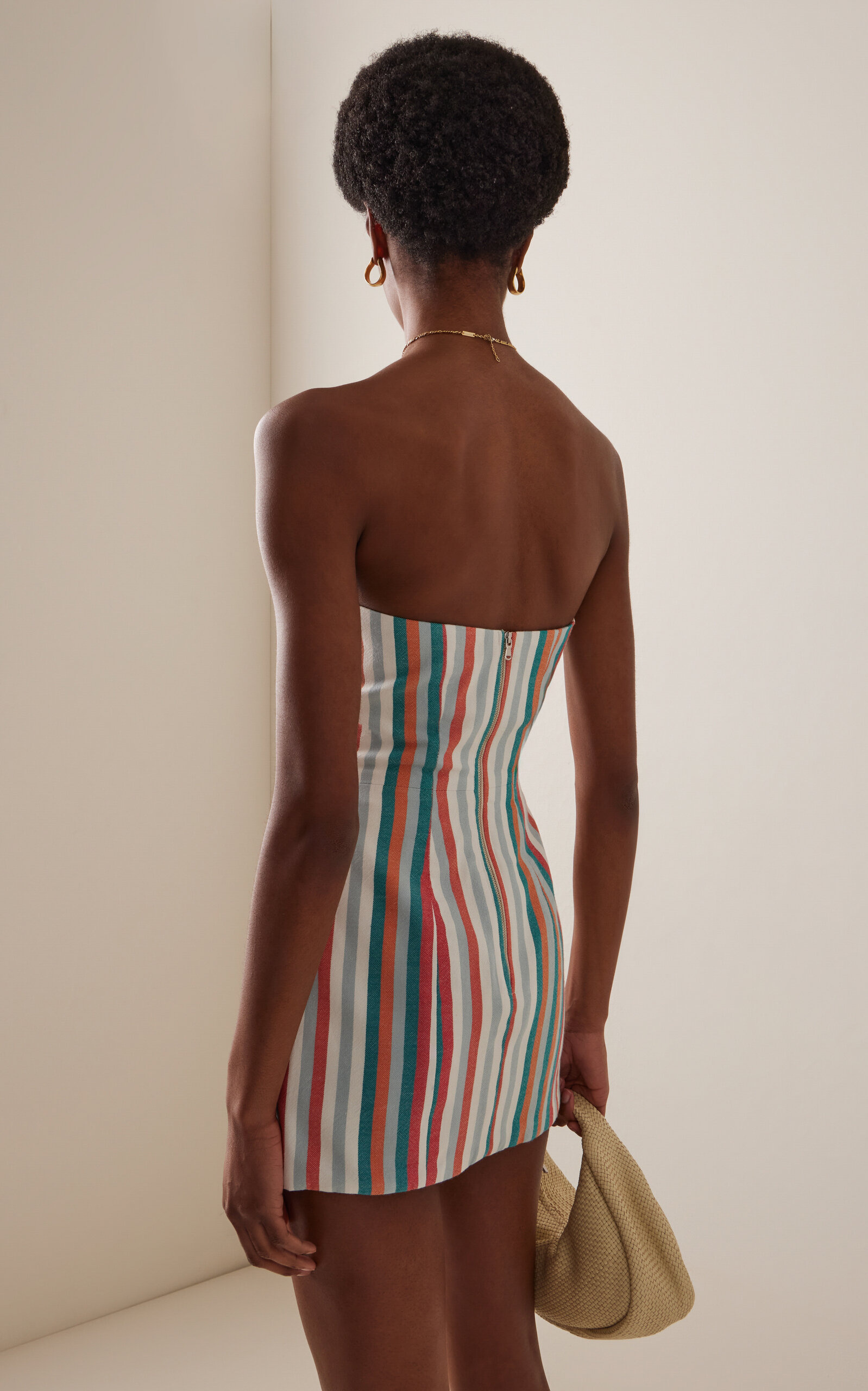 Exclusive Riviera Striped Cotton Mini Dress multi - 4