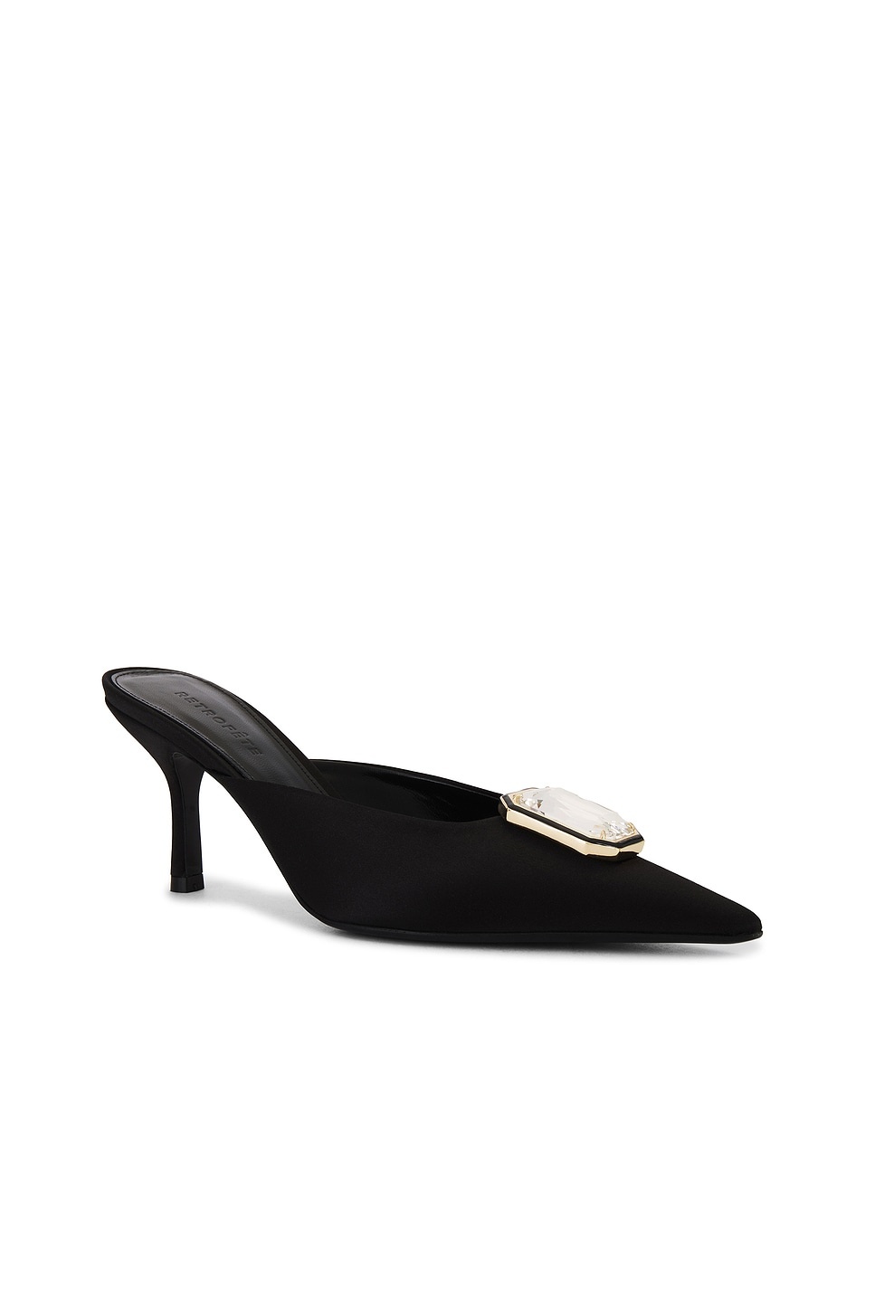 Francesca Satin Kitten Mule - 2