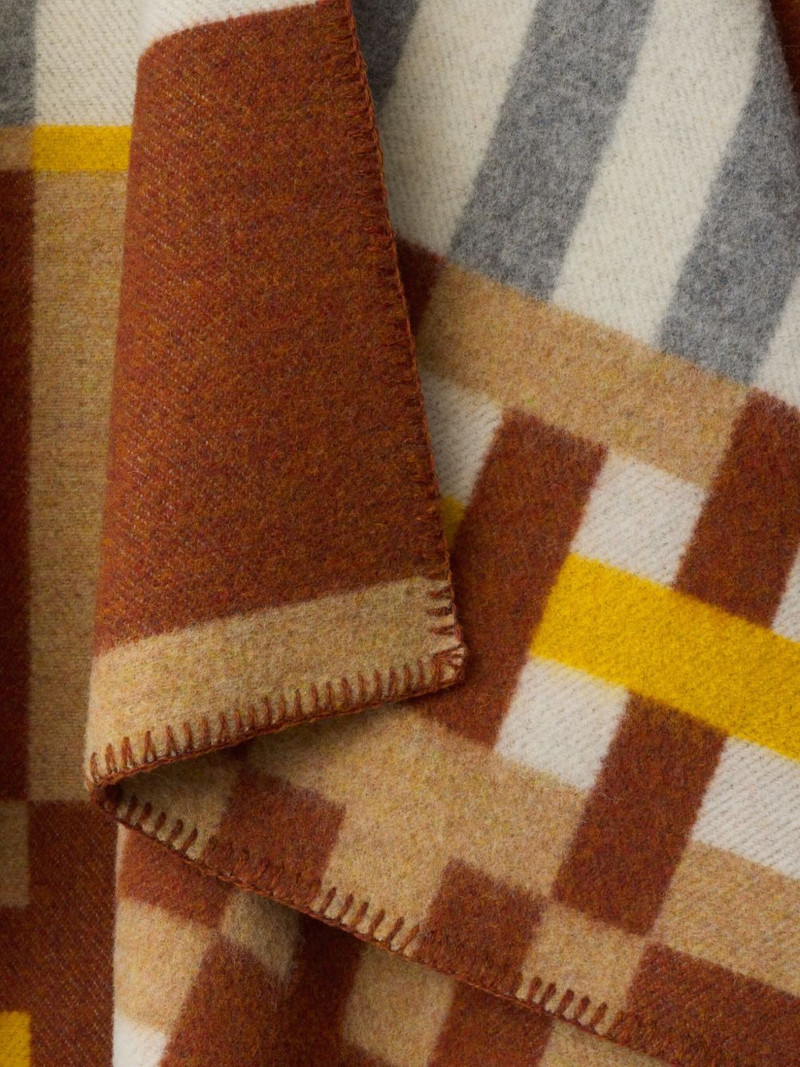 Burberry colour-block checked cape outlook