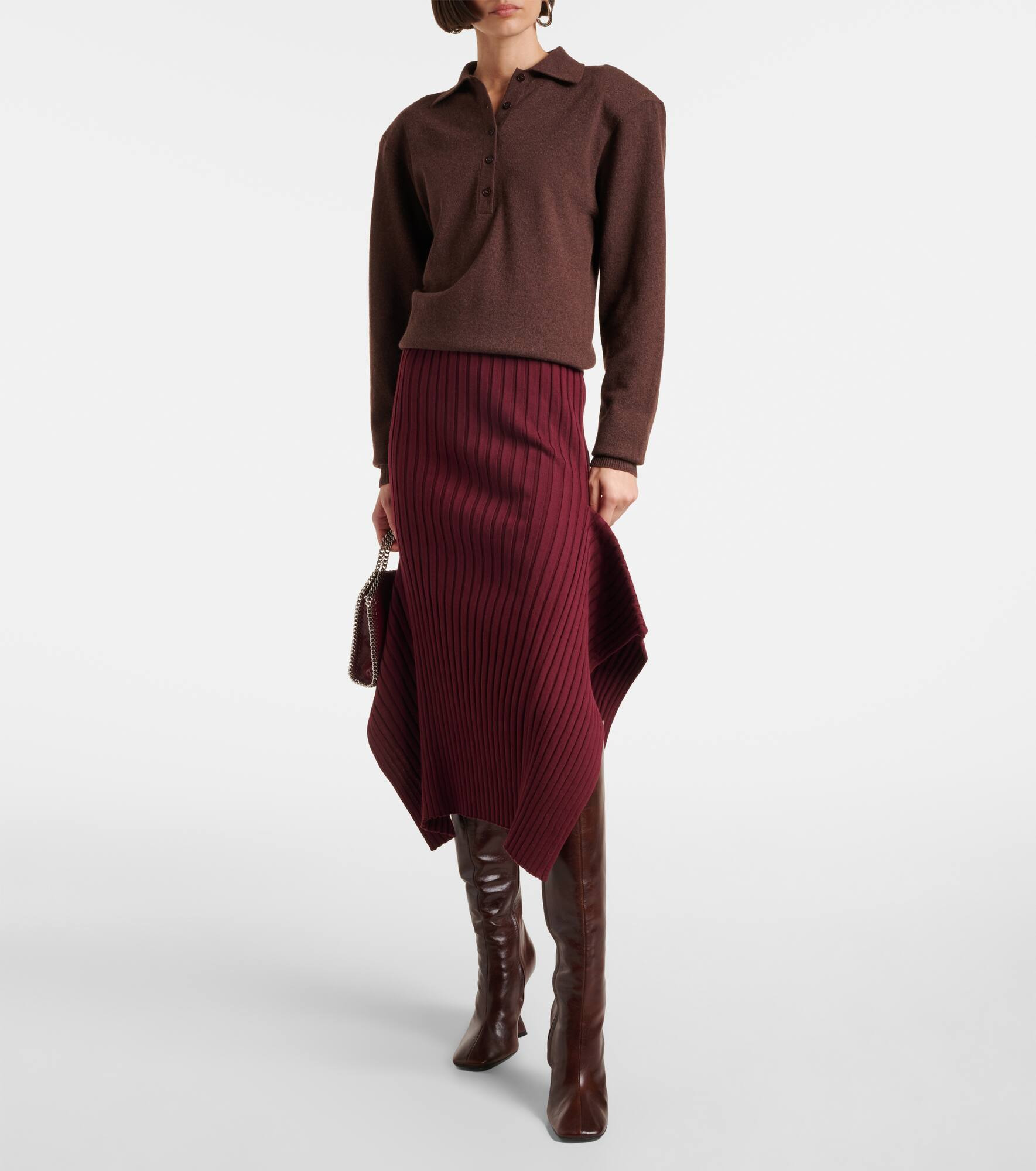Cashmere and wool polo sweater - 2