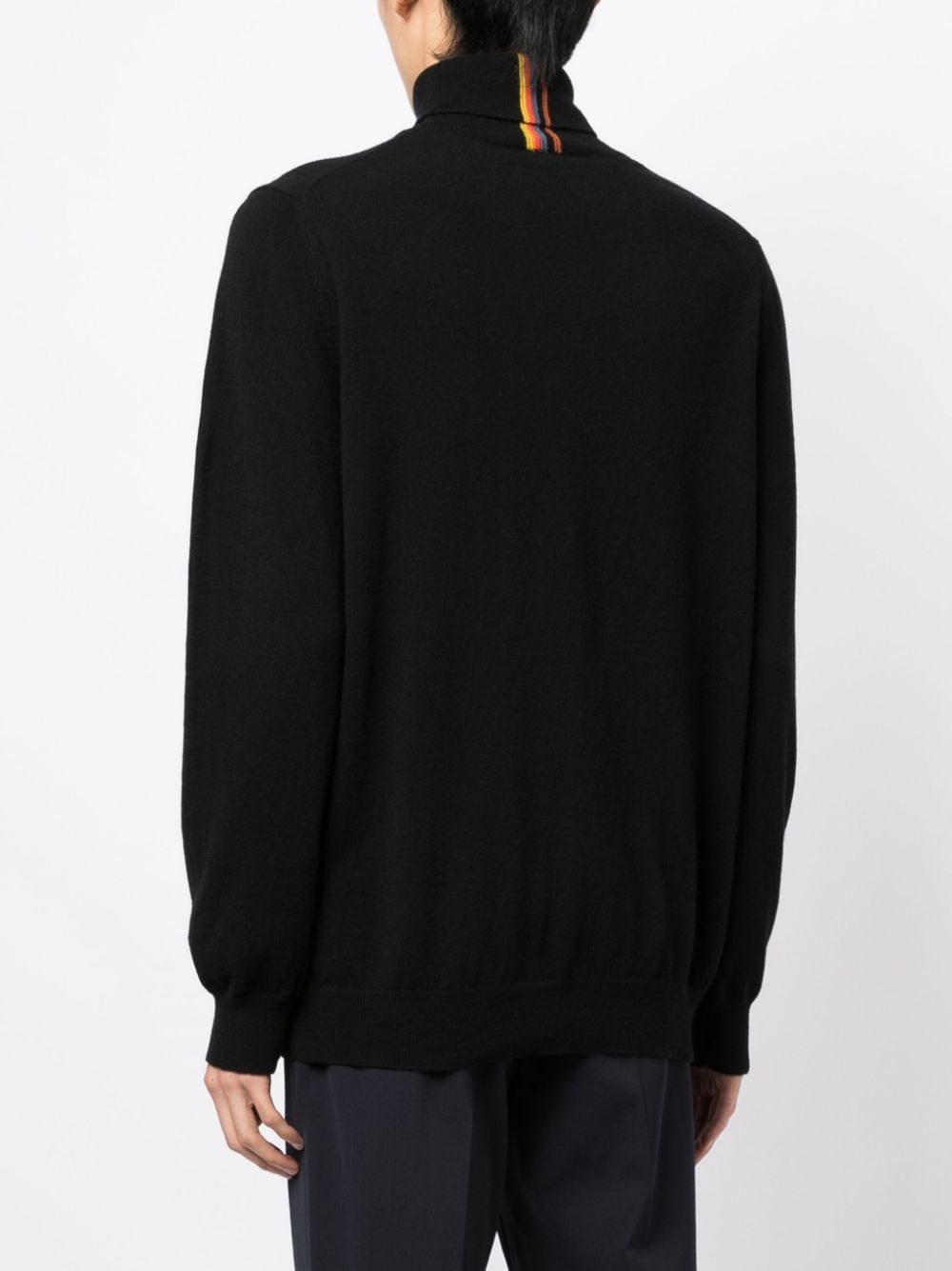 stripe-detailing roll-neck jumper - 4