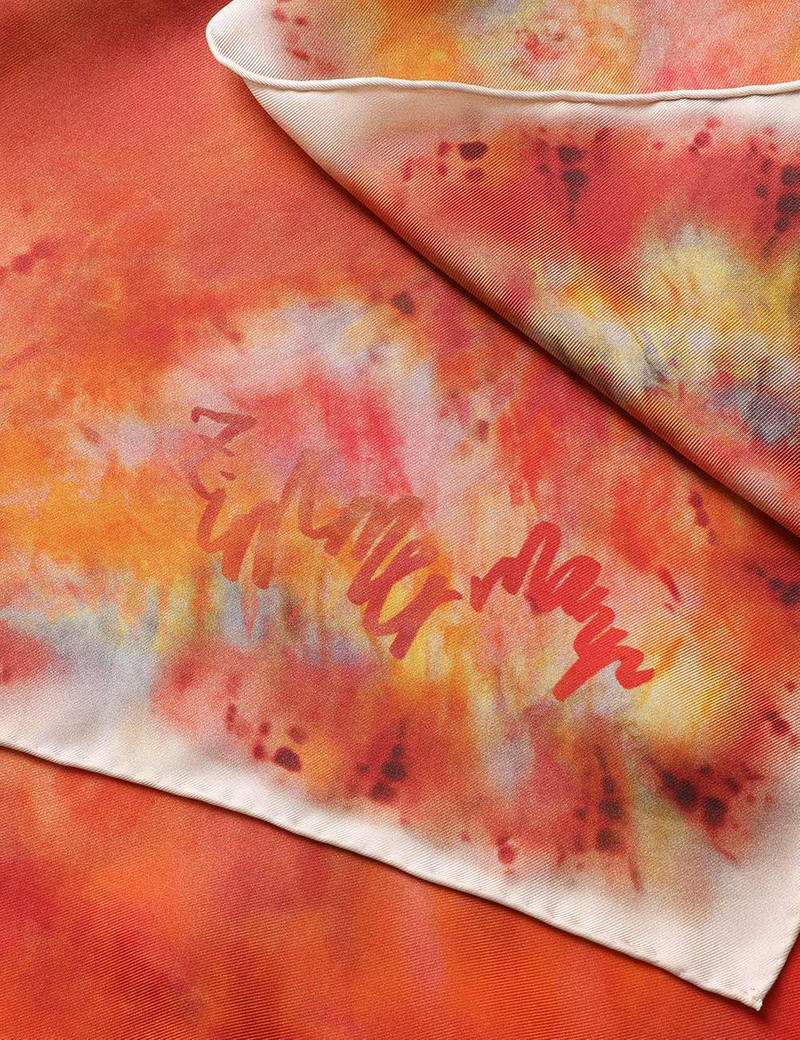 PRINTED SILK SQUARE 55 6
