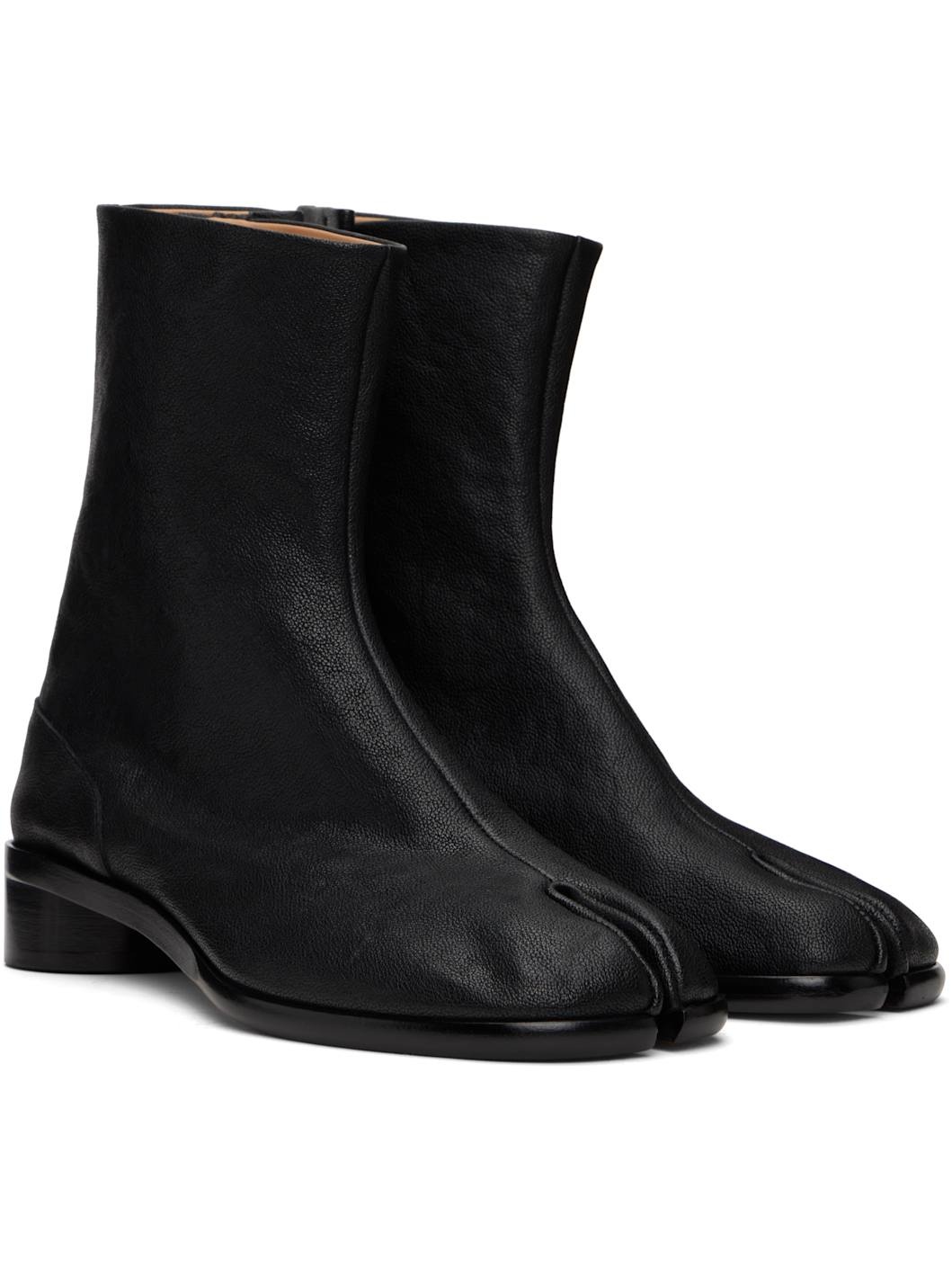 Black Tabi Ankle Boots - 4