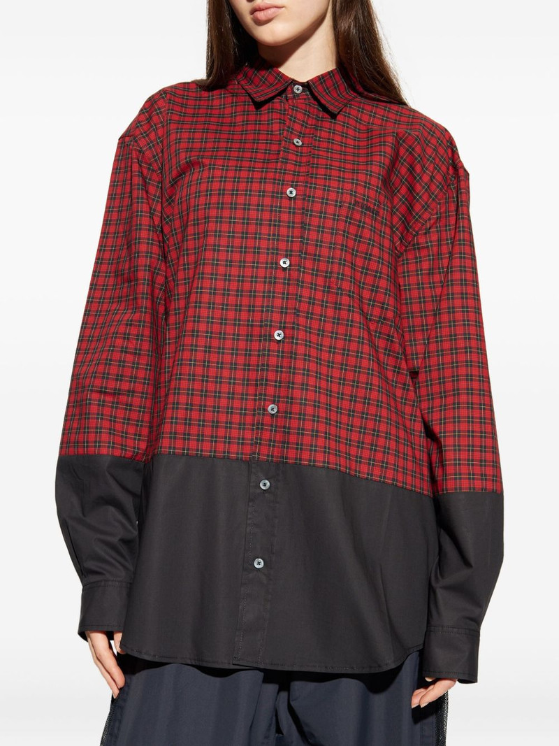 VETEMENTS checked two-tone shirt outlook