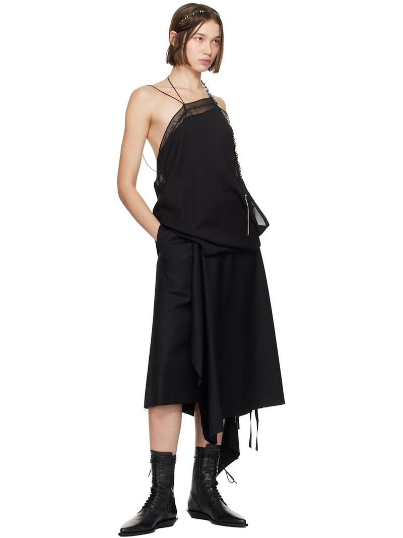 Ann Demeulemeester Black Ylva Midi Wrap Skirt outlook