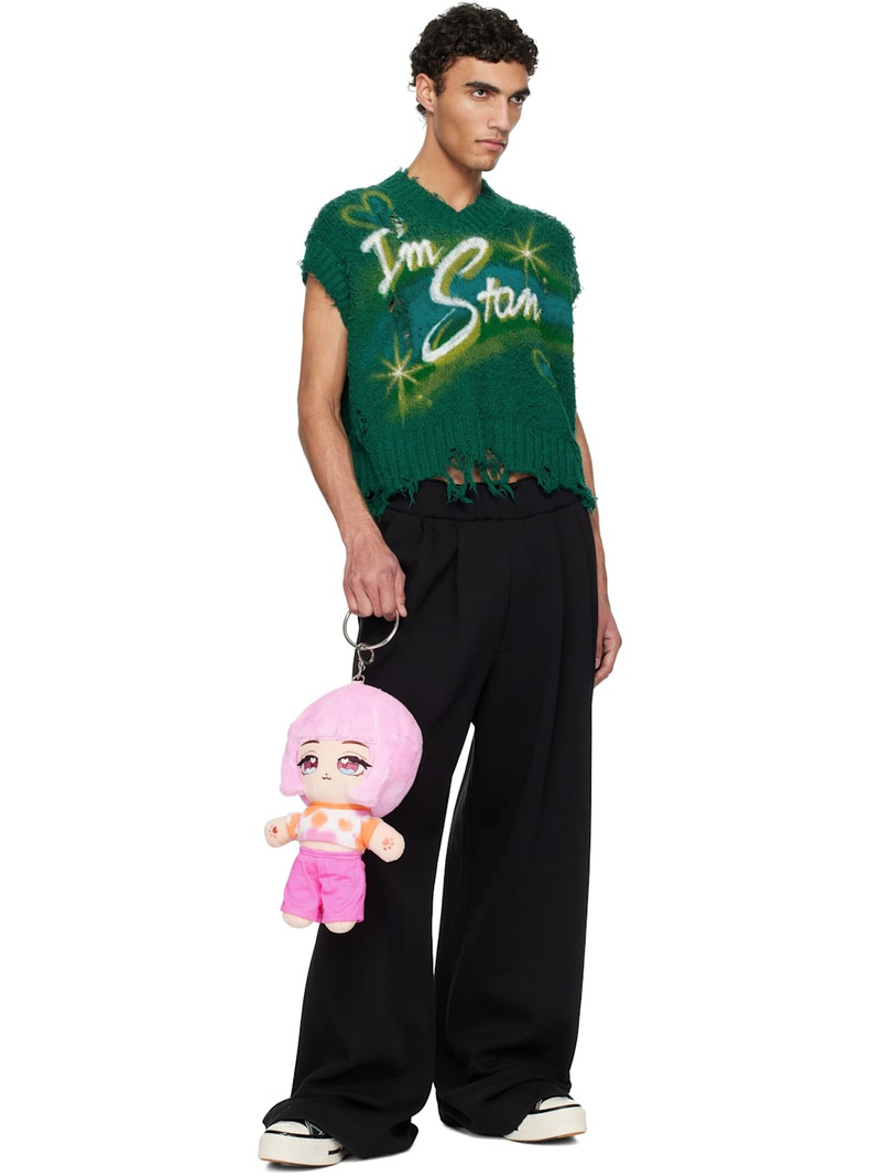 doublet Green Airbrush Recycled Cotton Knit Vest outlook