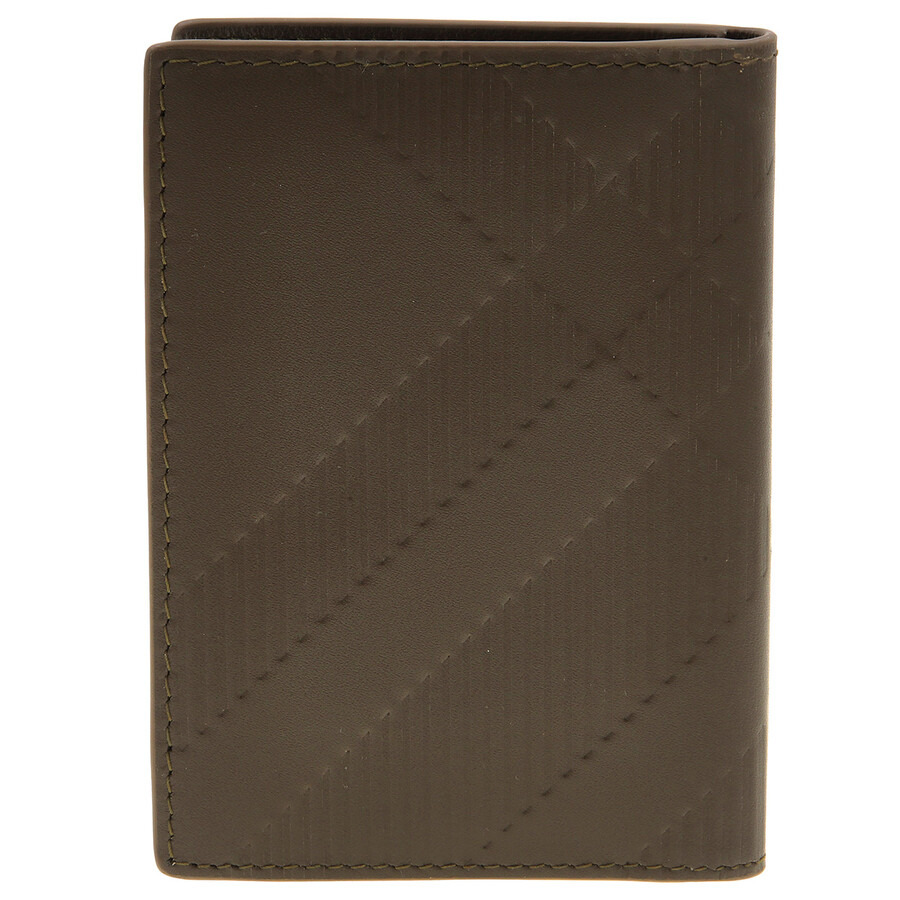 Burberry Check Embossed Card Holder - Military - 3