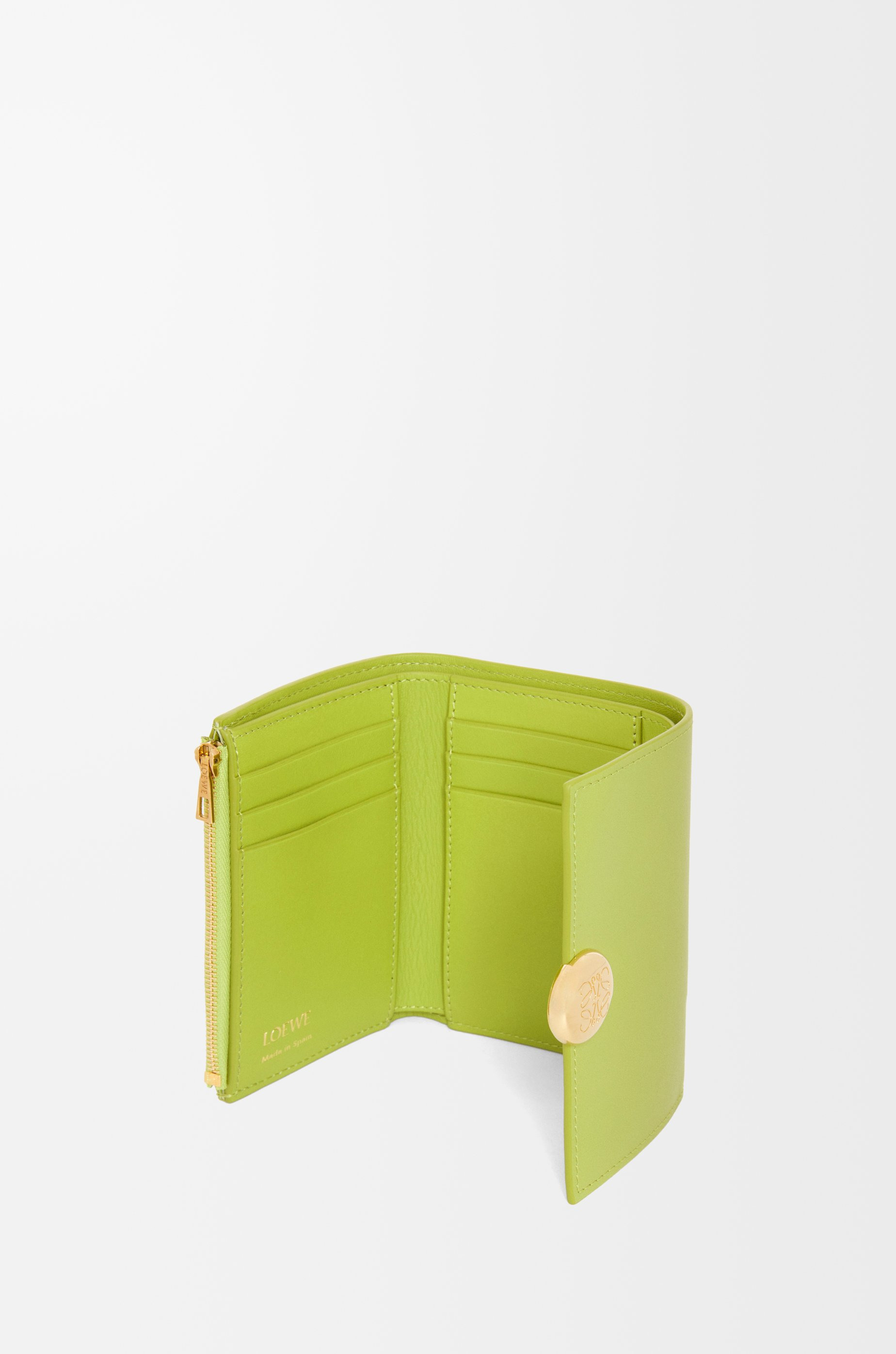 Pebble small vertical wallet in shiny nappa calfskin - 3