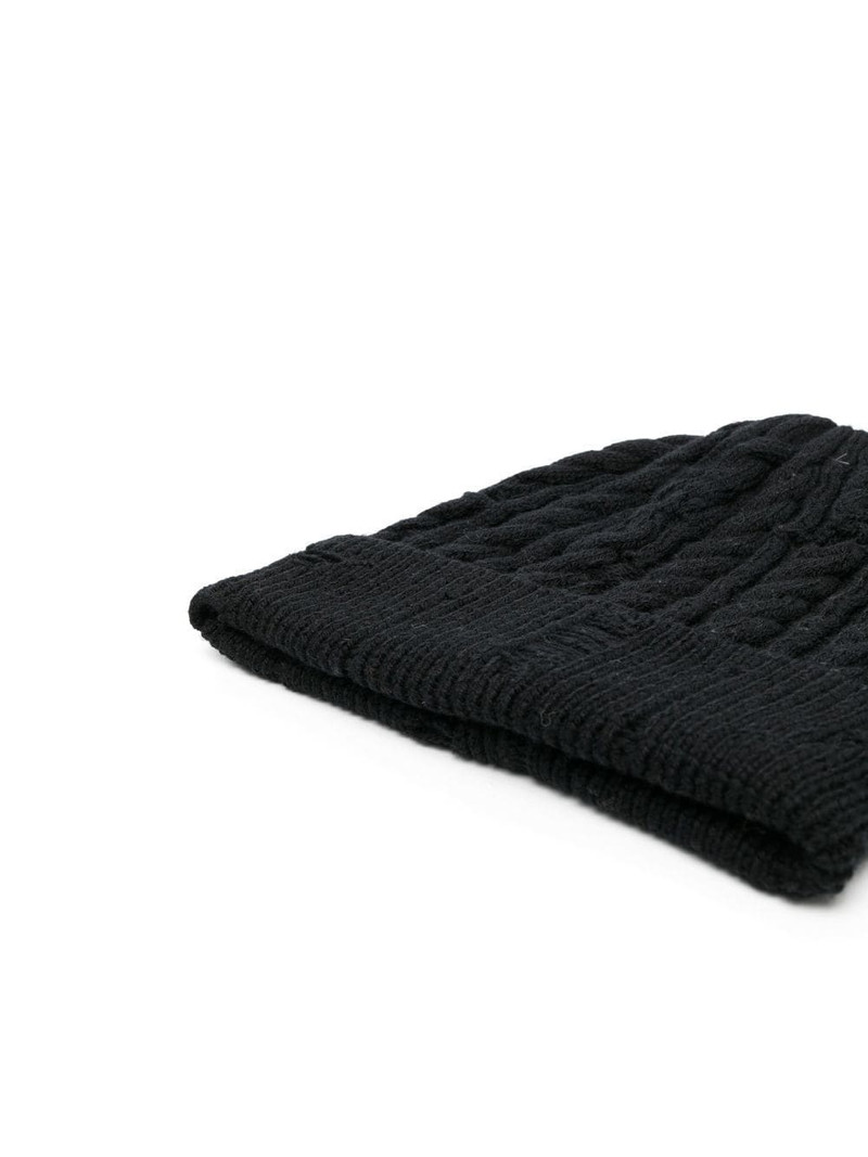 Roberto Cavalli distressed-effect beanie outlook