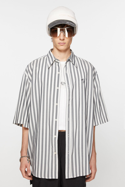 Acne Studios Stripe button-up shirt - Black/white outlook