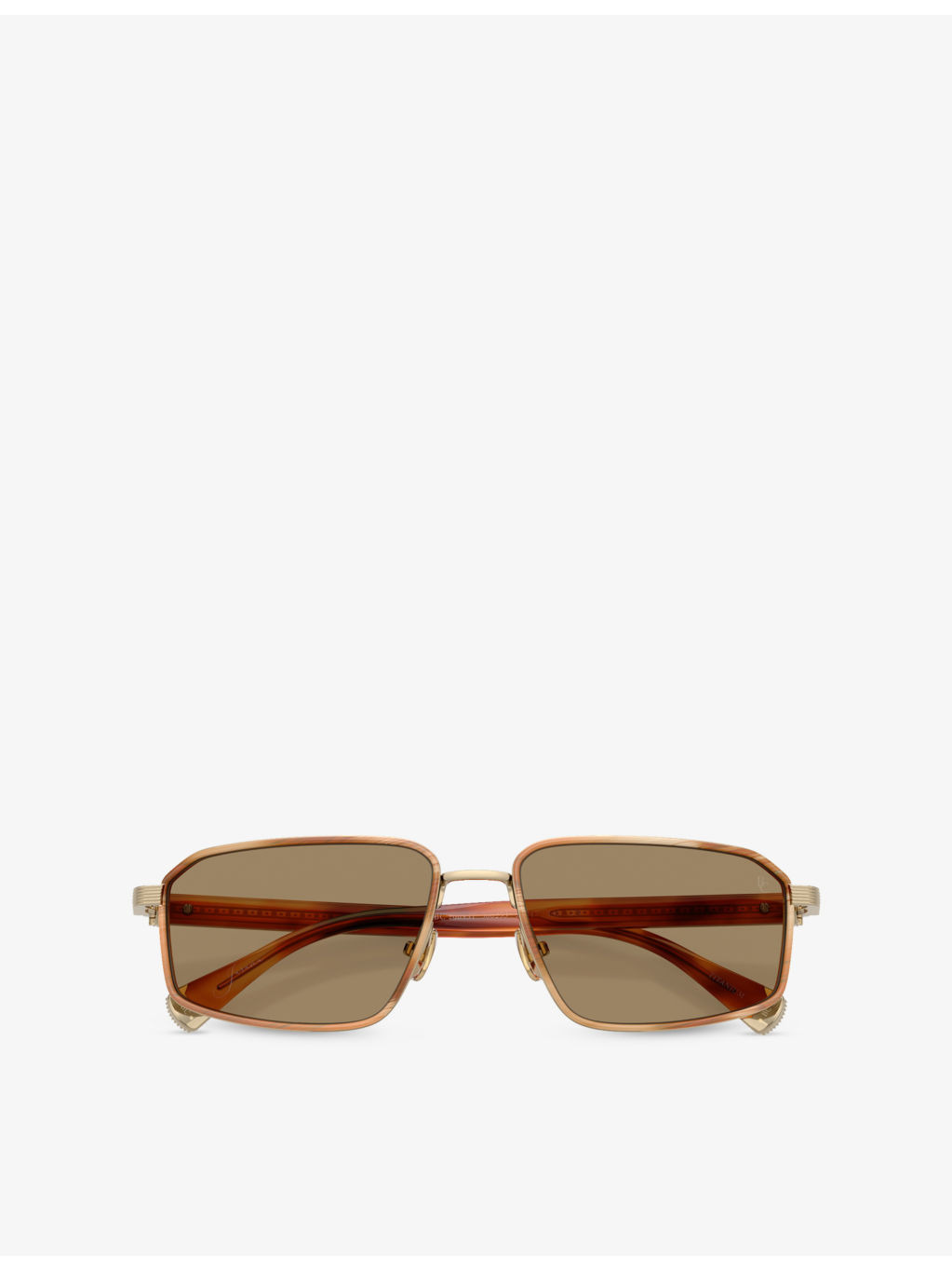 BC2009ST Jarama Rectangular-Frame Metal Sunglasses - 5