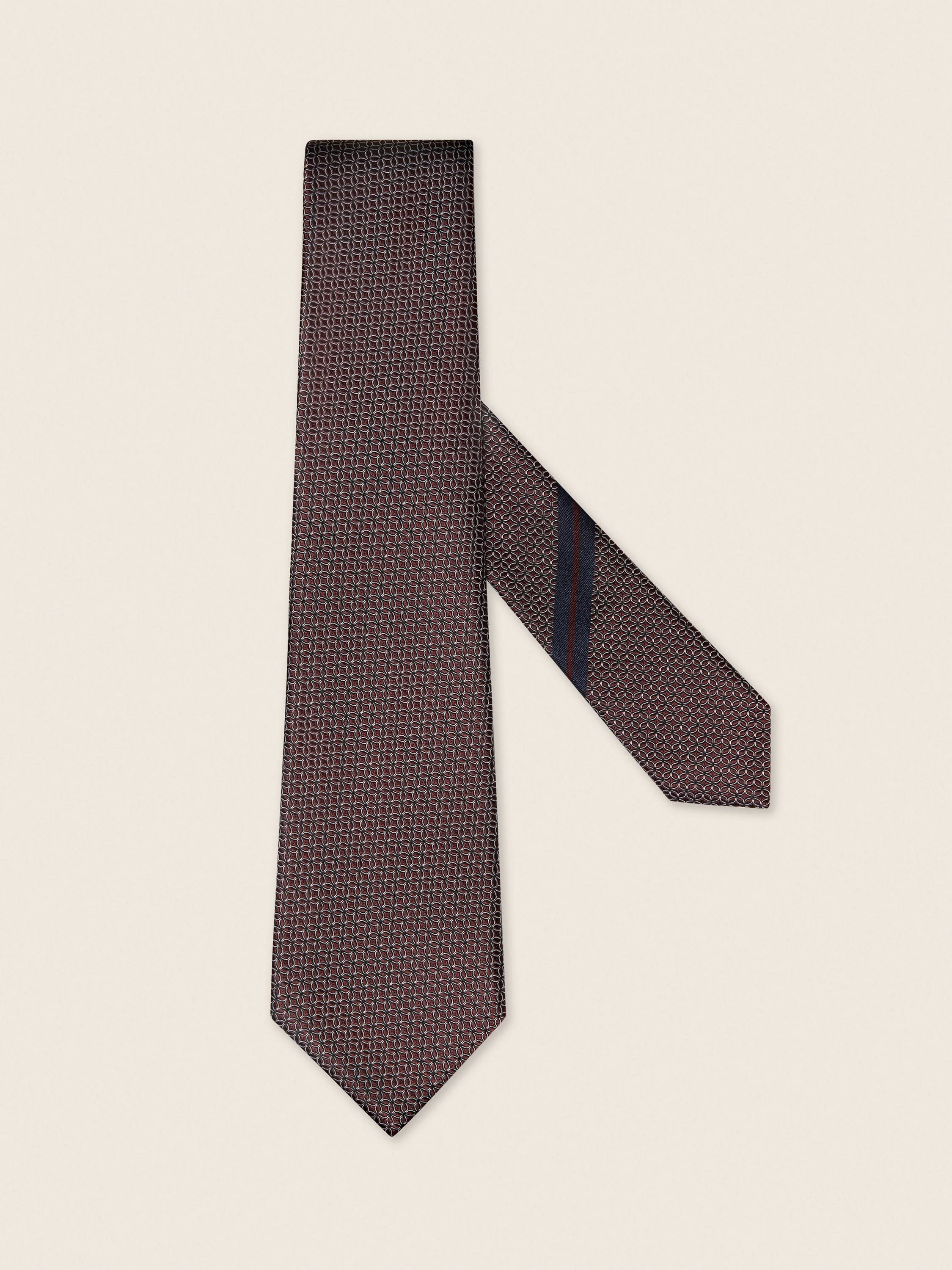DARK BURGUNDY SILK TIE - 1