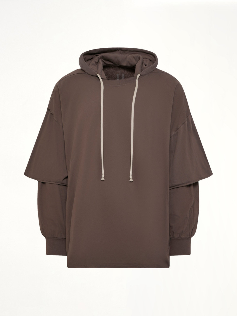 Rick Owens DRKSHDW Tommy Hustler Hoodie in Dust outlook