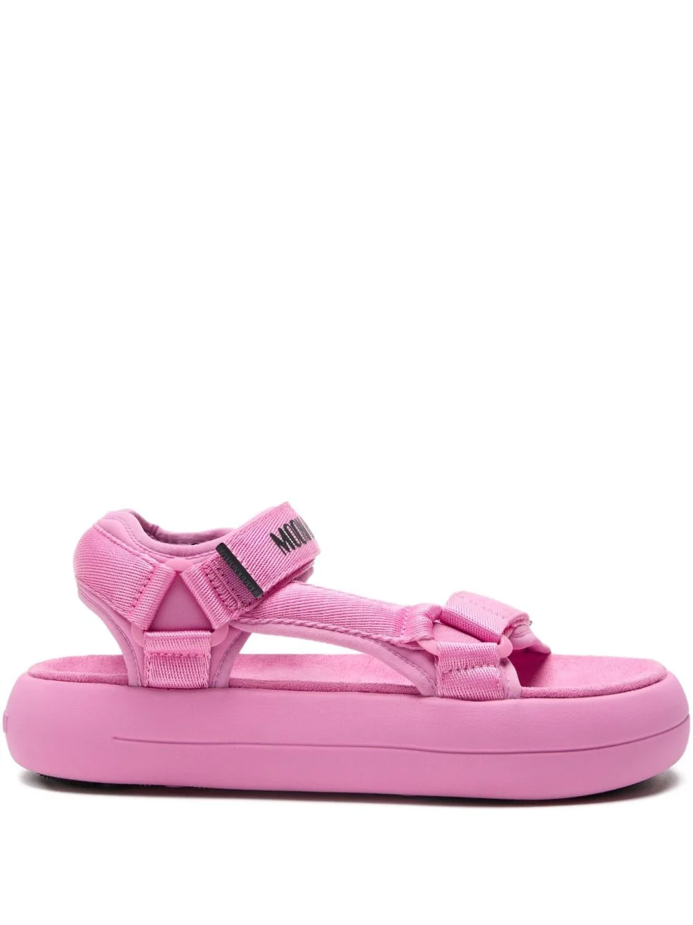 logo-strap platform sandals - 1