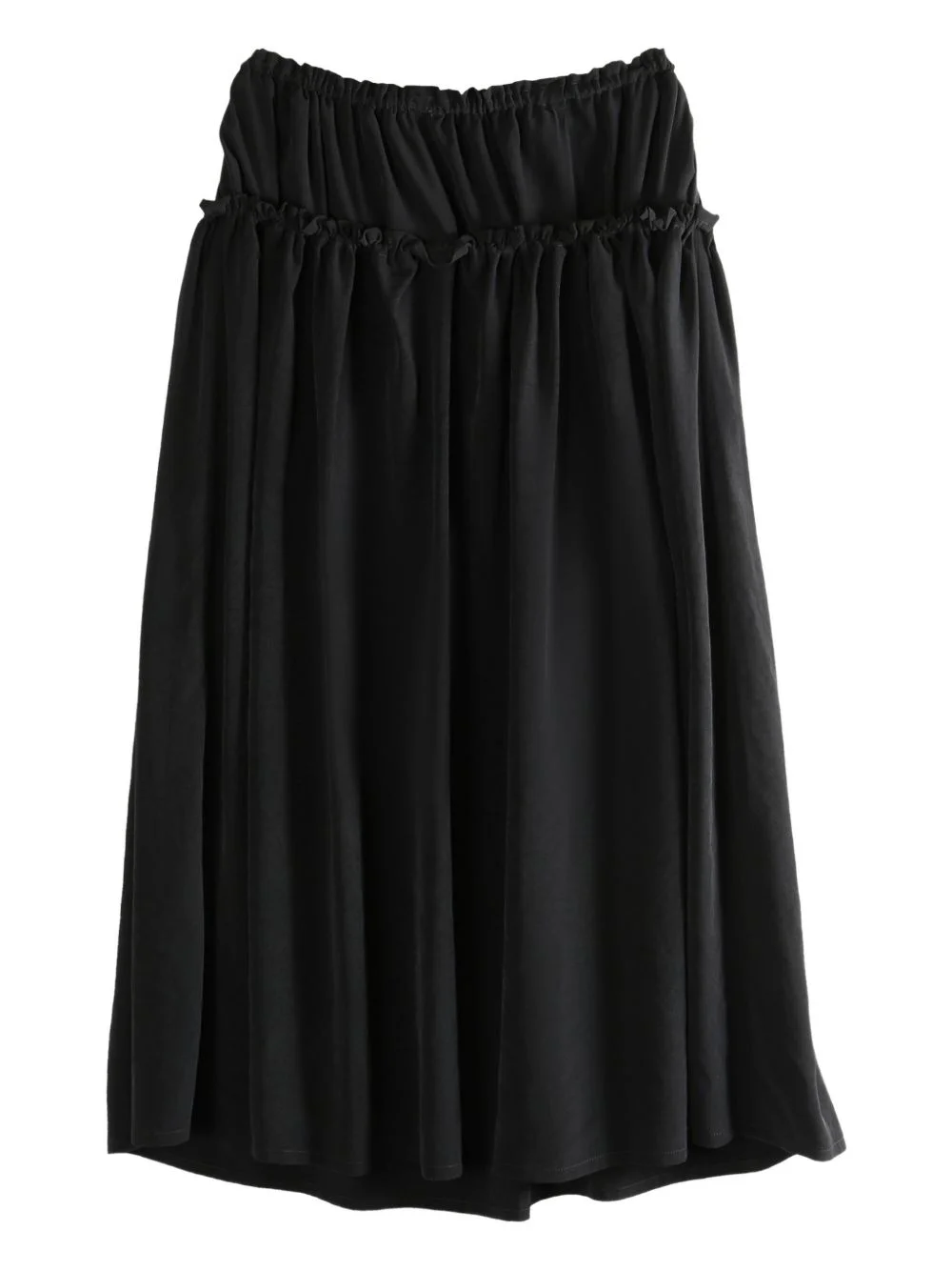 ruffled drawstring midi skirt - 1