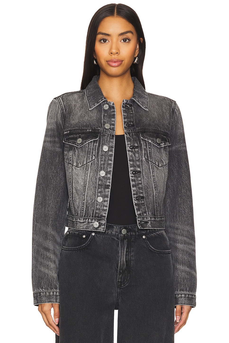 Maeve Fitted Denim Jacket - 1