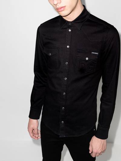 Dolce & Gabbana embossed-logo long-sleeve shirt outlook