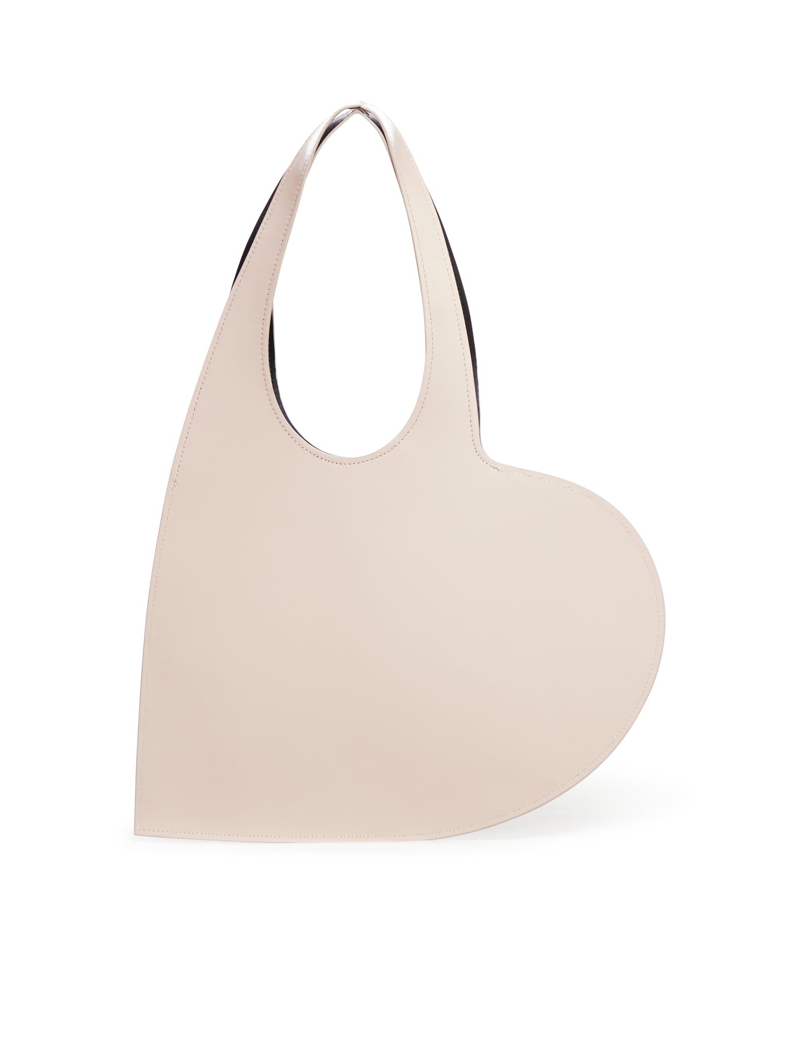 GLOSS LEATHER MINI HEART TOTE BAG - 3